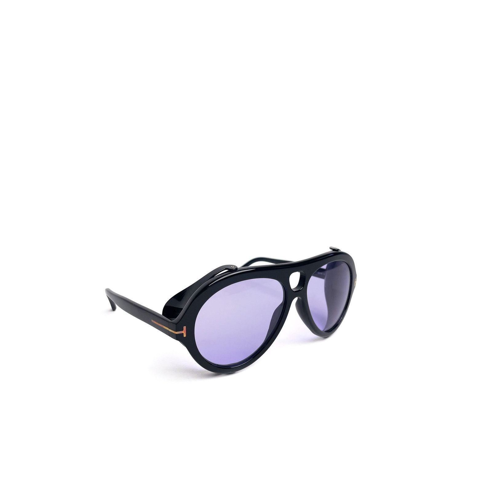 Tom Ford Black Frame Purple Lens Sunglasses Size ONE SIZE - 2 Thumbnail