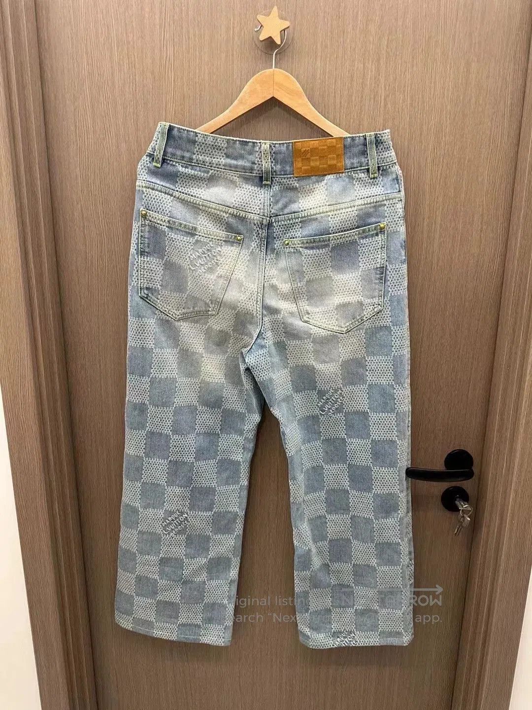 Louis Vuitton lv louis vuitton checkerboard denim pants. Size US 29 - 2 Thumbnail