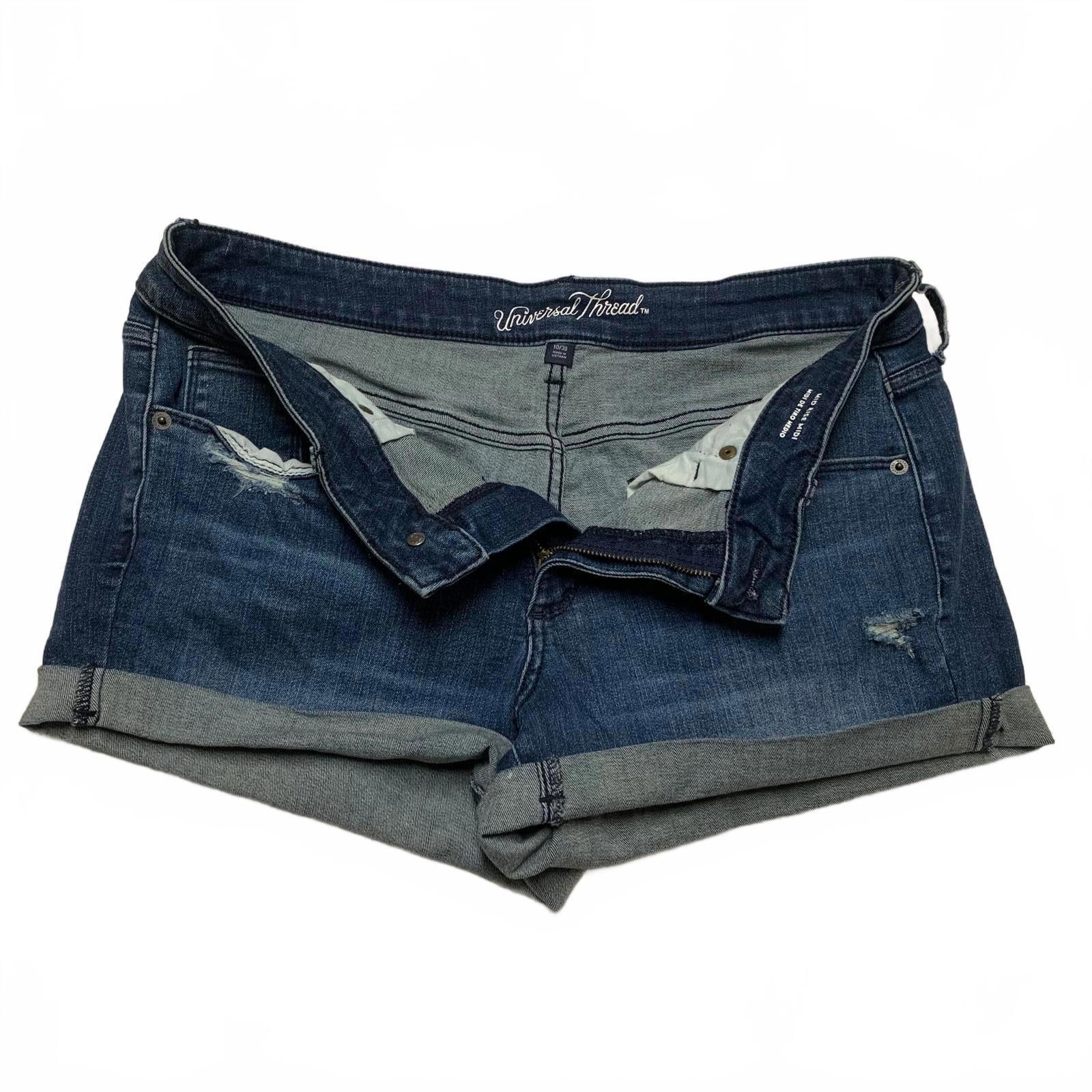 Other Universal Thread Women's Size 10 Blue Mid Rise Denim Shorts Size 32" / US 10 / IT 46 - 1 Thumbnail