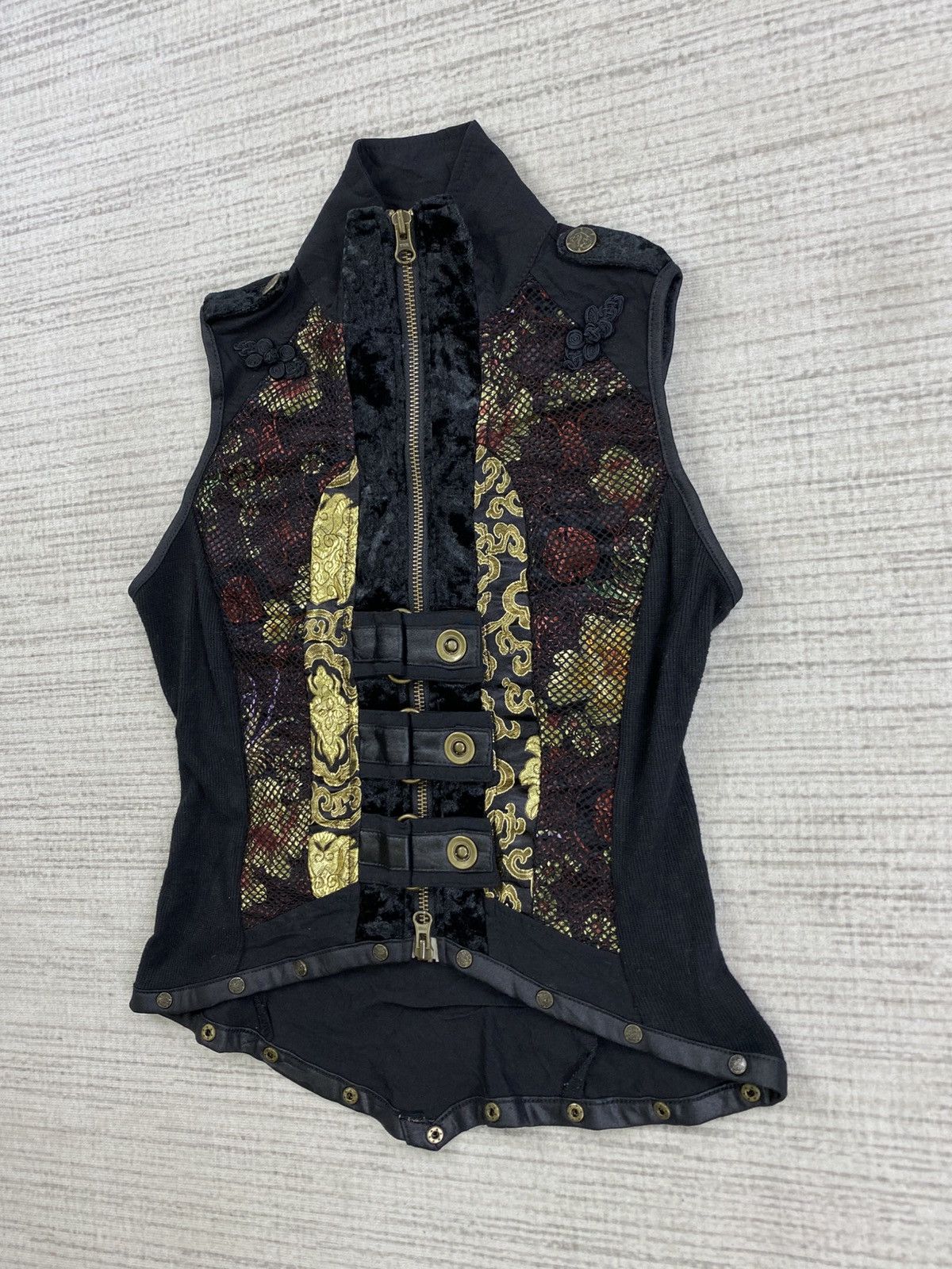 If Six Was Nine 🔥Rare Vintage Ozz Oneste Dragon Printed Bondage Punk Jacket Size XS / US 0-2 / IT 36-38 - 4 Thumbnail