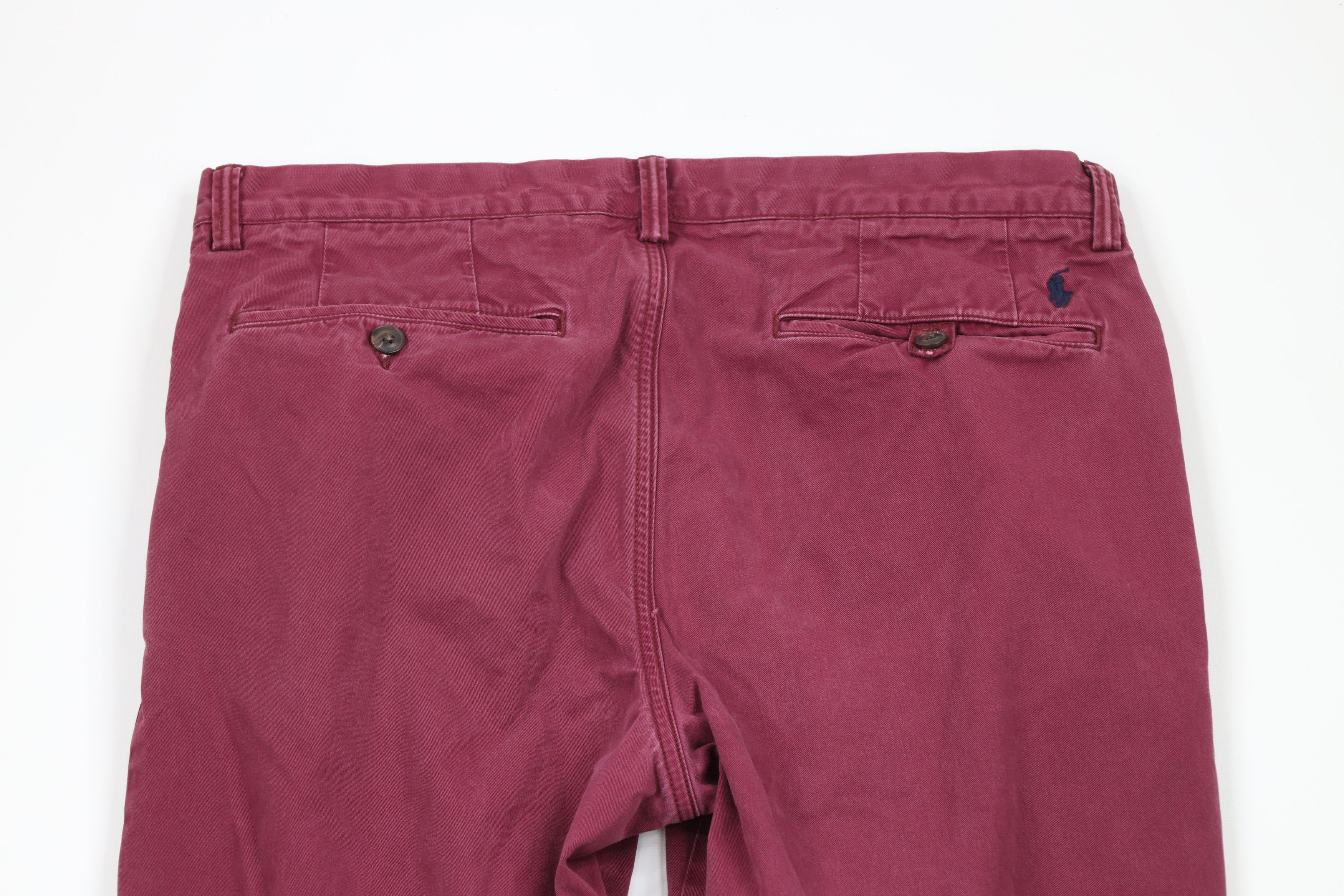 Ralph Lauren × Vintage Vintage Ralph Lauren oz Cotton Twill Chino Pants Burgundy Size US 34 / EU 50 - 8 Thumbnail