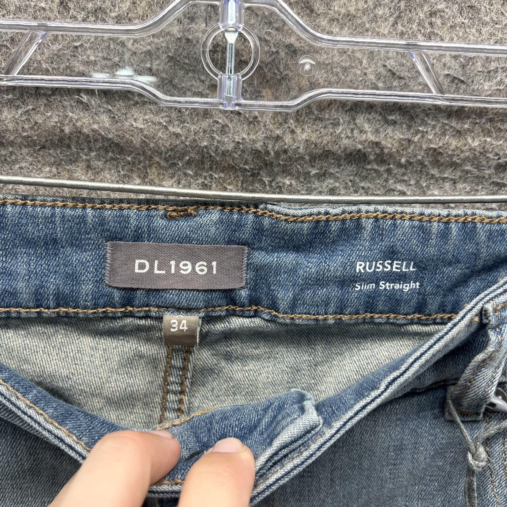 DL1961 DL1961 Jeans Mens 40x34 Light Wash Russell Slim Straight Denim Reverie Stretch Jeans Size US 40 / EU 56 - 5 Thumbnail