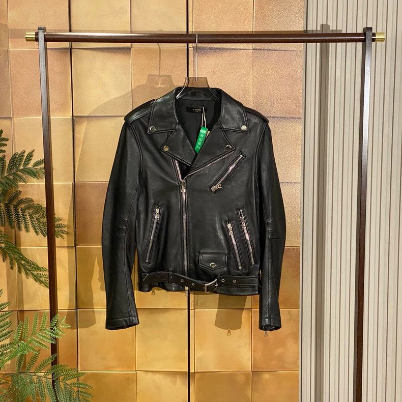 Amiri Amiri Black Leather Motorcycle Jacket Size US L / EU 52-54 / 3 - 1 Thumbnail