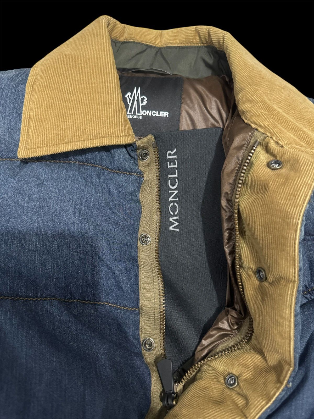 Moncler × Moncler Grenoble Moncler Grenoble Apres-Ski Puffer Corduroy Jacket Denim Blue Size US S / EU 44-46 / 1 - 6 Thumbnail