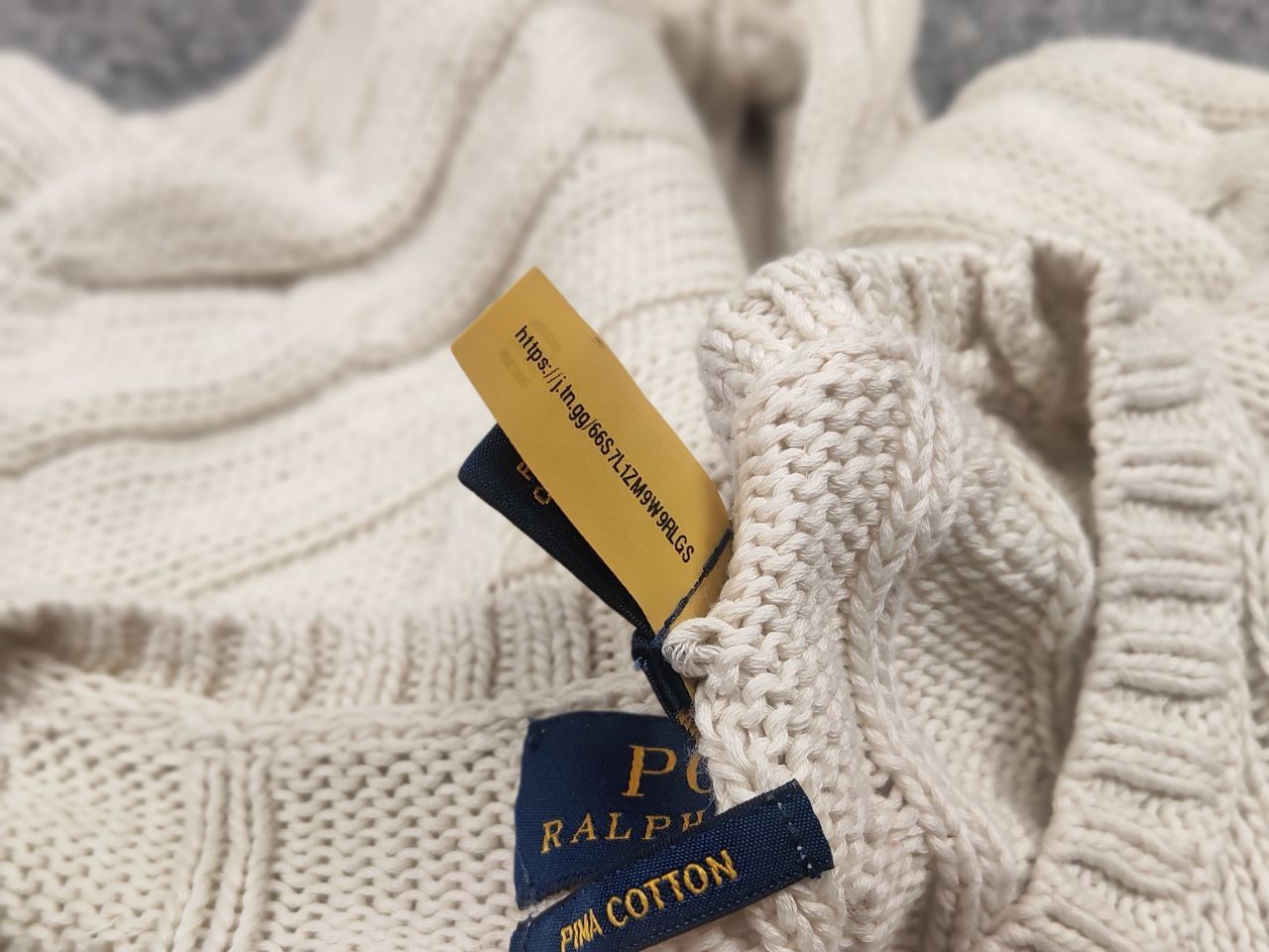 Polo Ralph Lauren Polo Ralph Lauren Big pony knit Pima cotton cable sweater Size US S / EU 44-46 / 1 - 14 Thumbnail