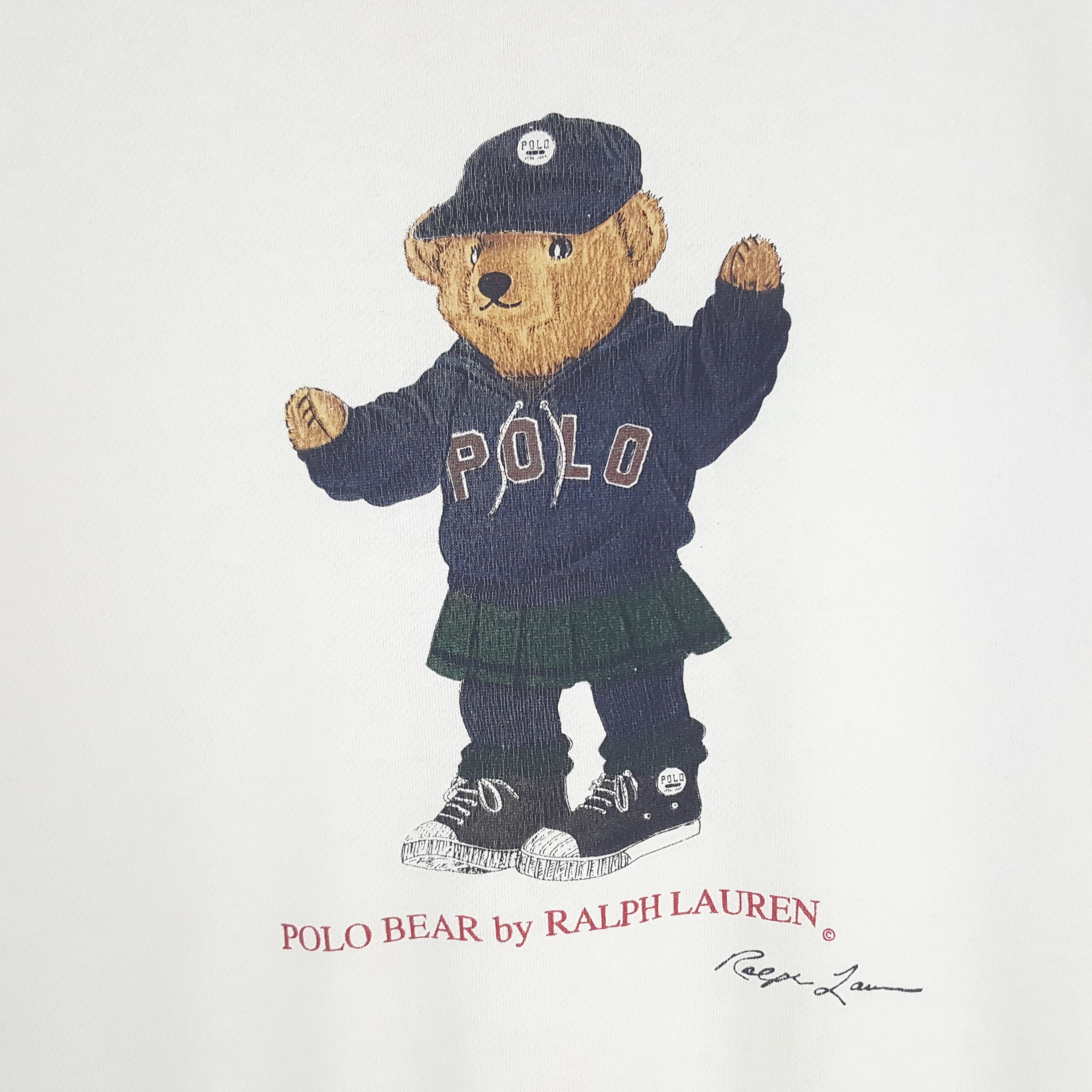 Ralph Lauren × Vintage Vintage Polo Bear by Ralph Lauren American Brand Sweatshirt Size US L / EU 52-54 / 3 - 2 Thumbnail