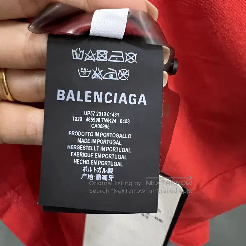 Balenciaga Balenciaga Red Letter Printed Short Sleeve Size US S / EU 44-46 / 1 - 3 Thumbnail