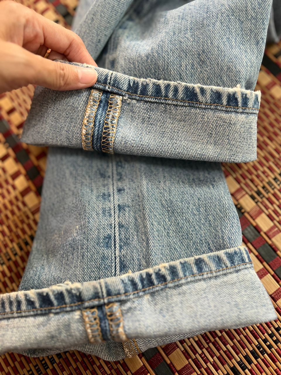 Levi's × Vintage Vintage Levis 501 Repaired Work Size US 31 - 16 Thumbnail