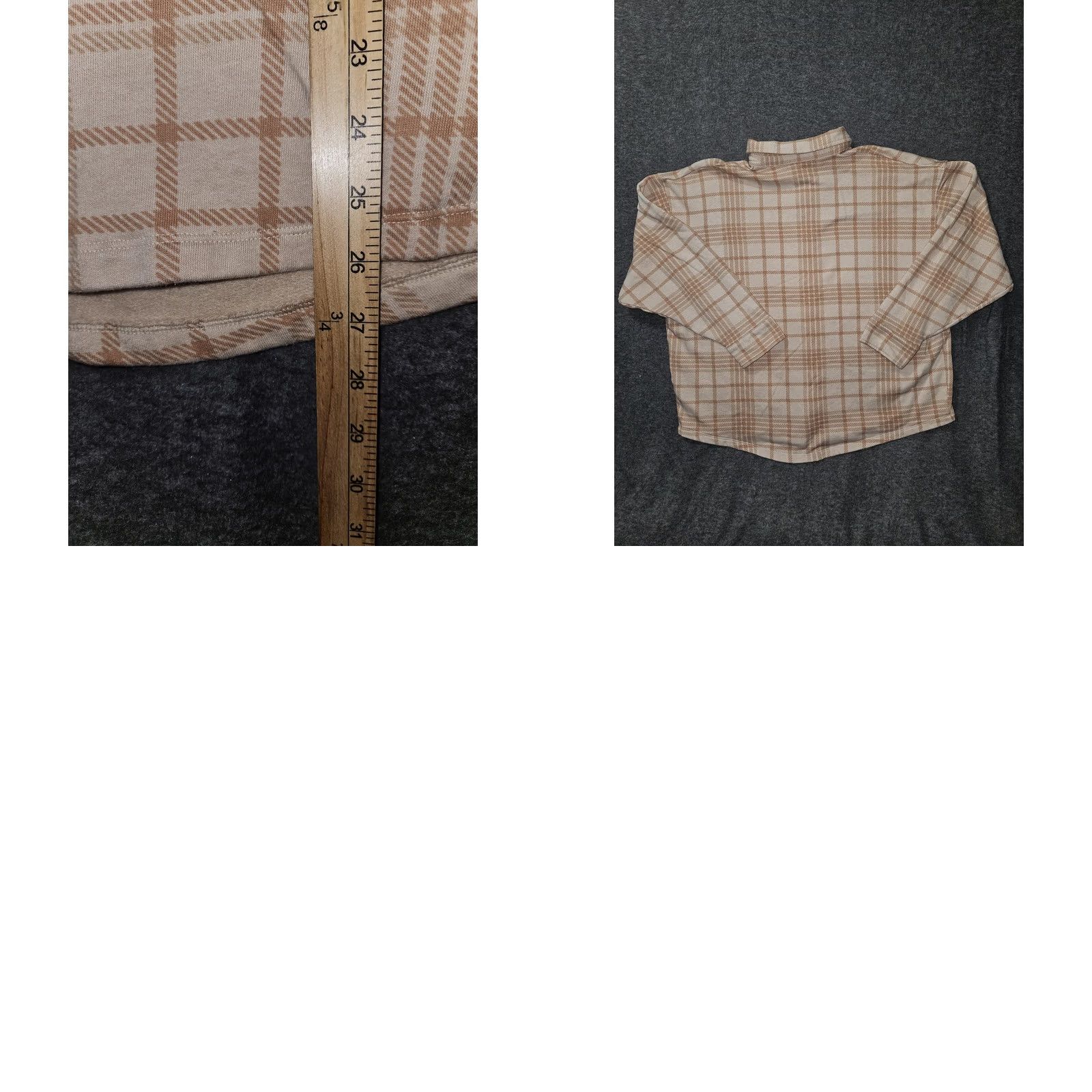 Pinko PINK Victoria's Secret Shirt Womens Large Plaid Button Up Pocket Beige Brown Cas Size L / US 10 / IT 46 - 8 Thumbnail