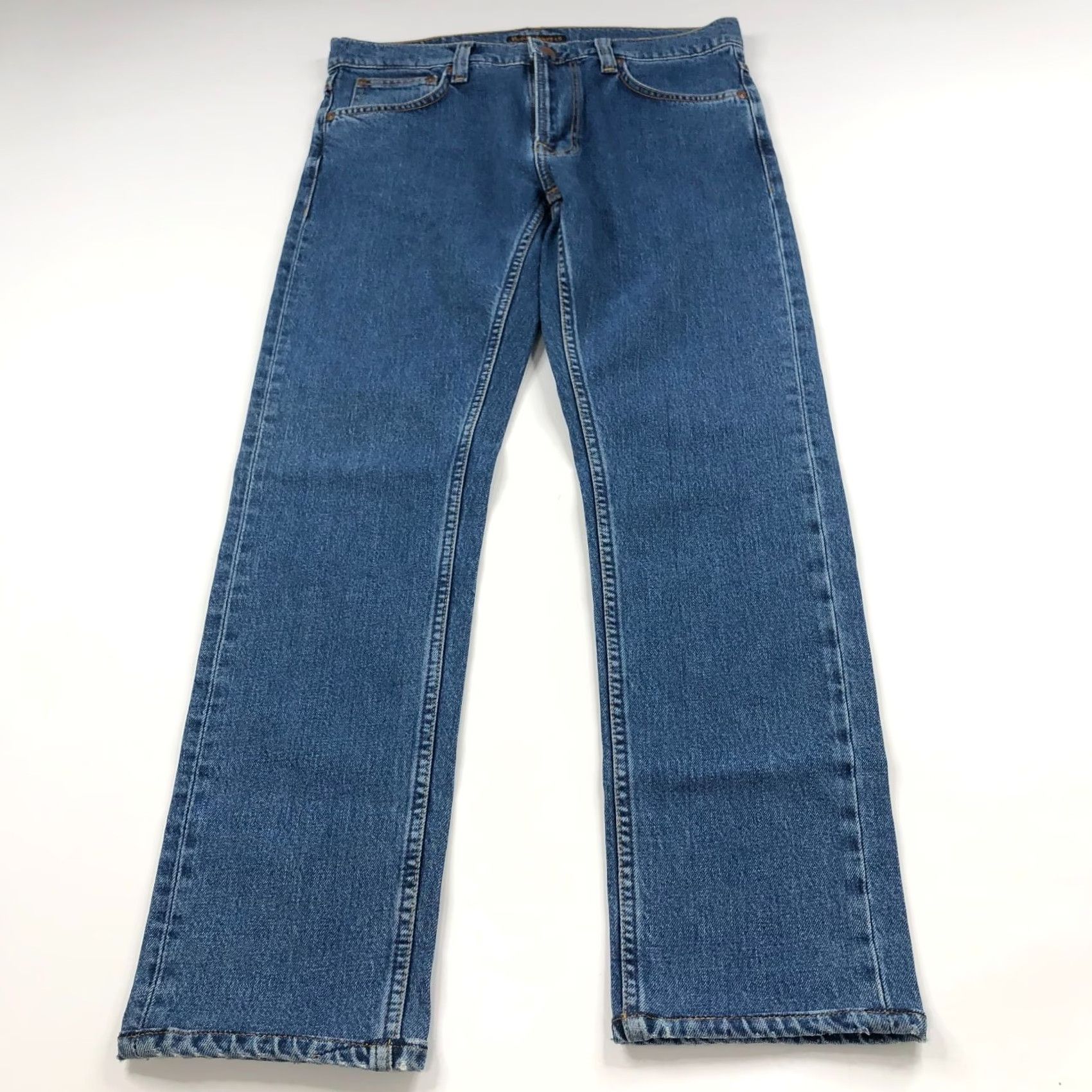 Nudie Jeans Nudie Jeans Lean Dean 30 Jeans Mid Rise Denim Blue 5-Pocket Regular Inseam 30in Men’s Vintage? No; 32W 28L Fits 32W 28L Blue Jeans Size US 30 / EU 46 - 4 Thumbnail