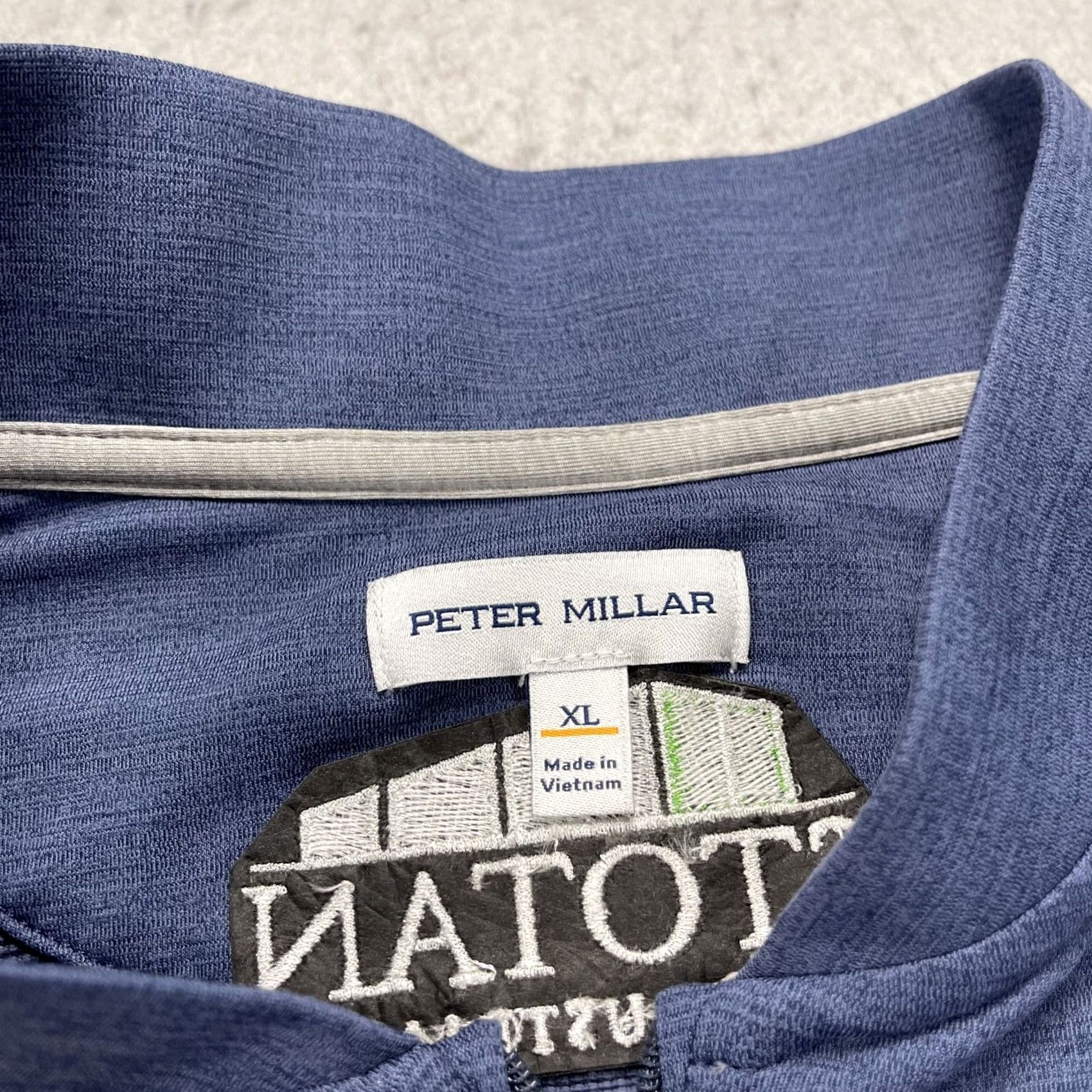 Peter Millar Peter Millar Jacket Mens XL Blue Perth Performance Golf 1/4 Zip Bob O Link Logo Shirt Mens XL Blue Perth Golf 1/4 Zip Logo Size US XL / EU 56 / 4 - 4 Thumbnail