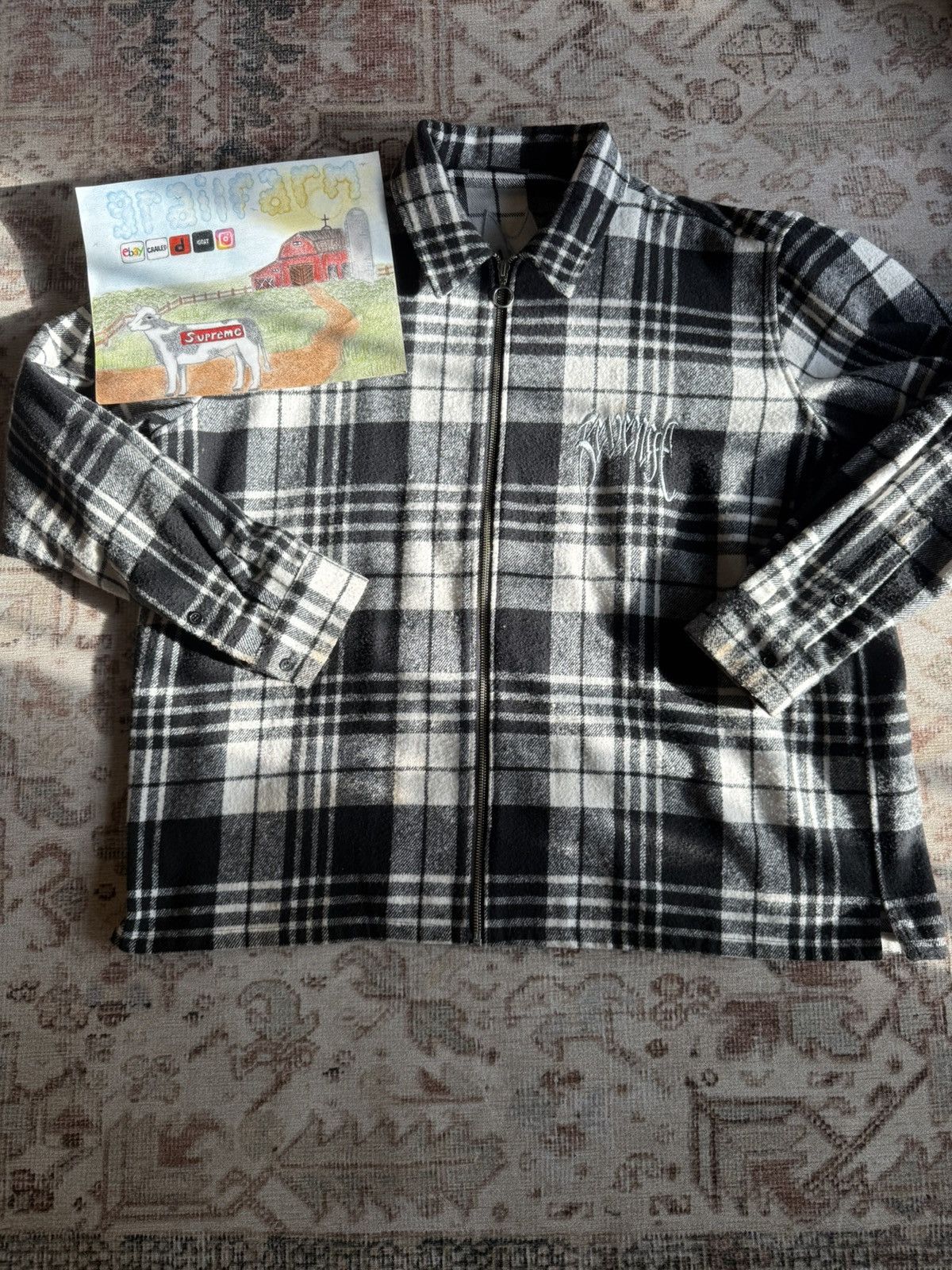 Revenge Revenge Arch Logo Zip Up Flannel Size US L / EU 52-54 / 3 - 1 Thumbnail