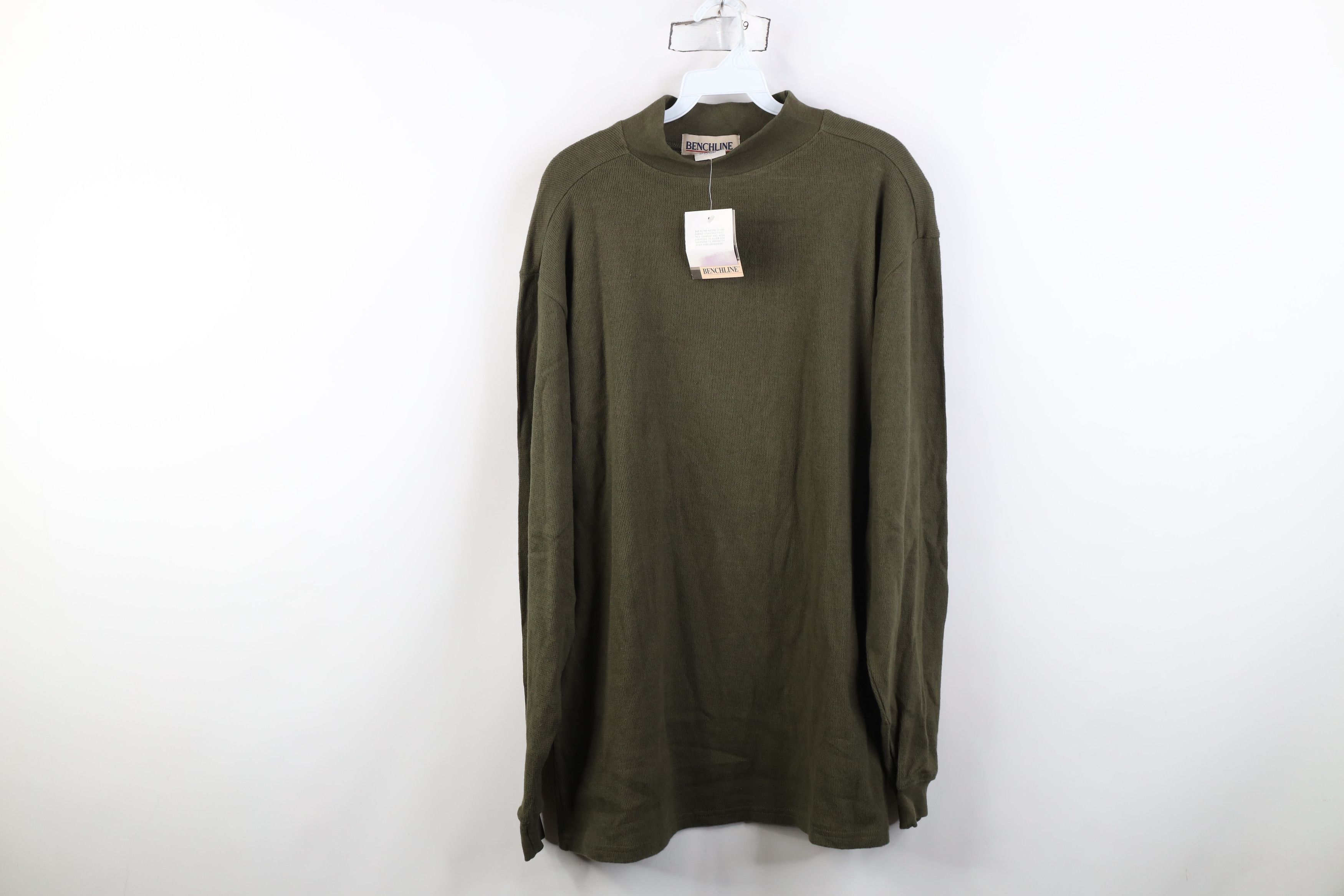Vintage Deadstock Vintage 90s Streetwear Knit Mock Neck T-Shirt Size US M / EU 48-50 / 2 - 1 Thumbnail