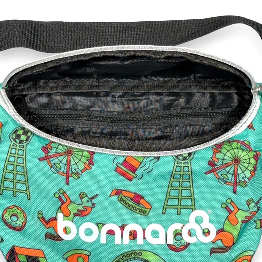Vintage Bonnaroo Bag Green Waist Fanny Pack Adjustable Strap Music Festival Merch Gear Size ONE SIZE - 3 Thumbnail