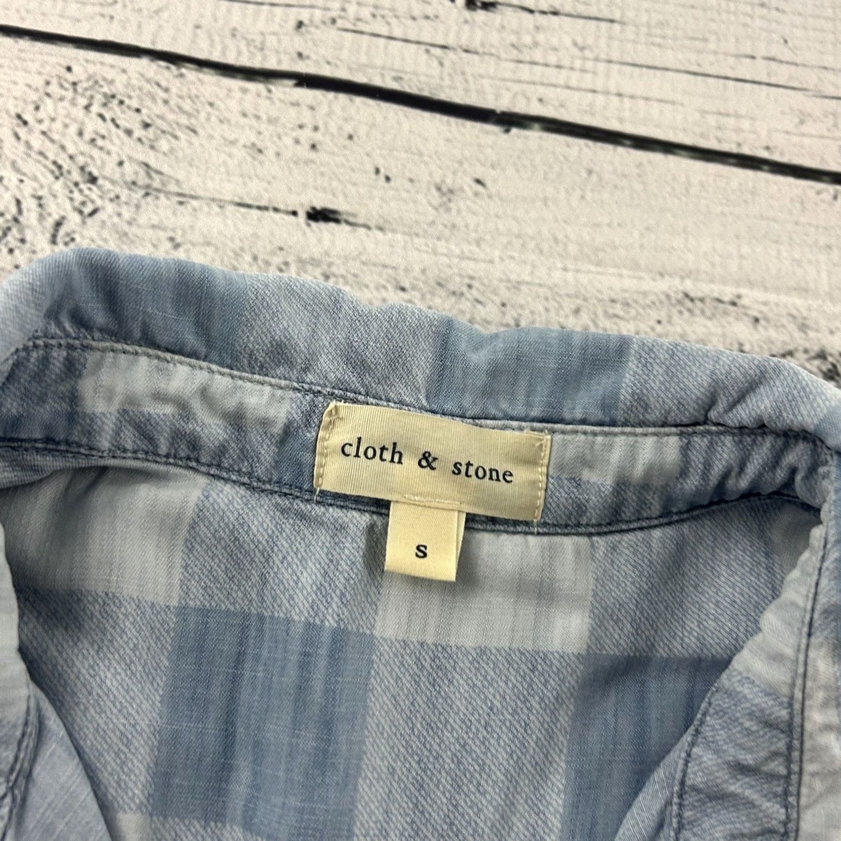 Denime Cloth & Stone Denim Blouse Sleeveless Blue Women's Small XS-XL? Size S / US 4 / IT 40 - 2 Thumbnail