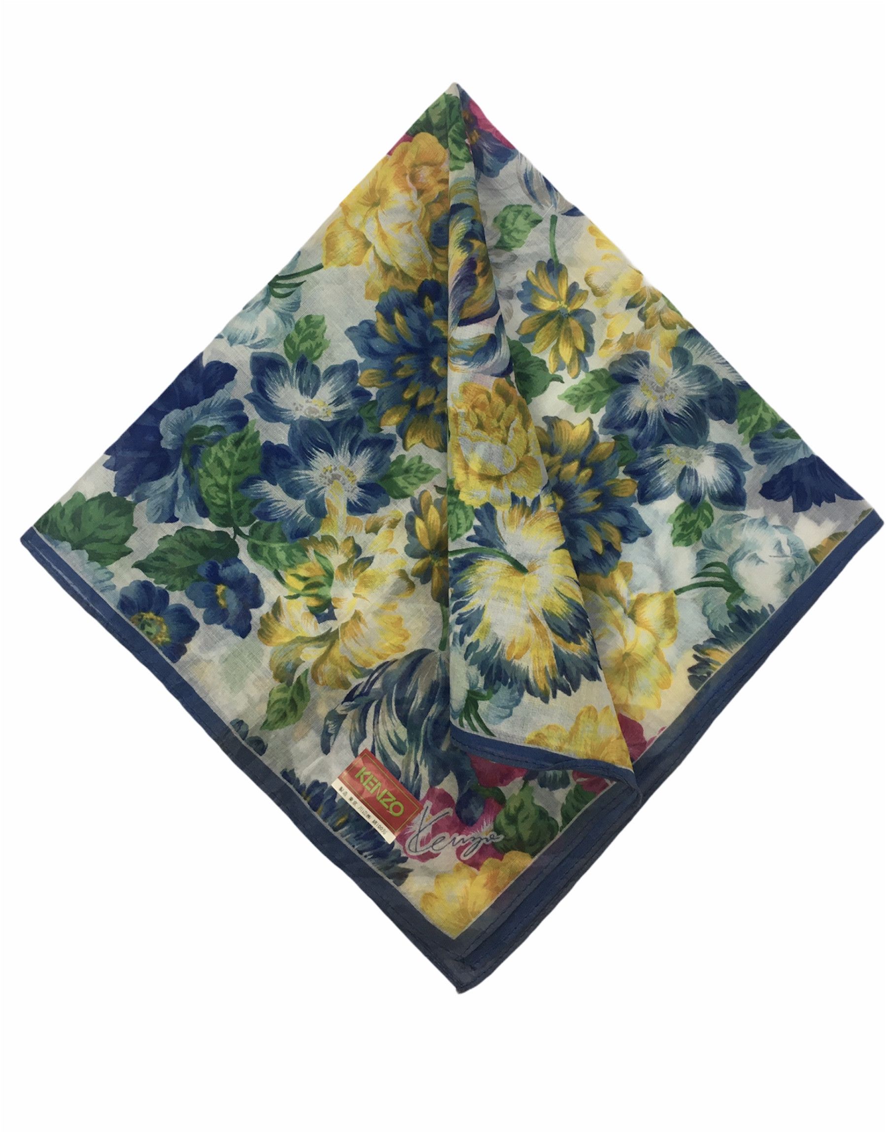 Kenzo Kenzo Floral Handkerchief / Bandana / Neckerchief HKC0124 Size ONE SIZE - 1 Thumbnail