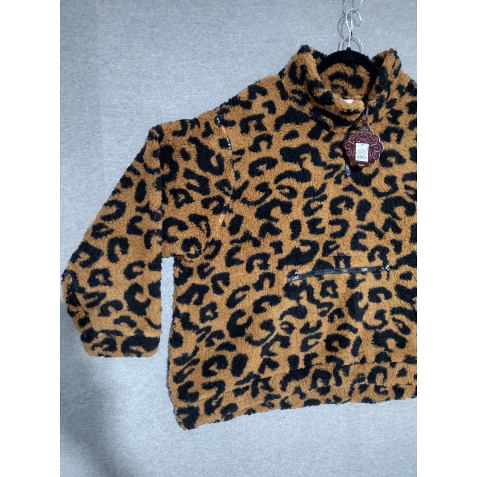 Vintage **Leopard Print Knox Rose Women's 3X Fall Sweatshirt** User: **3X Carmel Knox Rose Women's Leopard Print Sweatshirt** Size XXL / US 16-18 / IT 52-54 - 3 Thumbnail