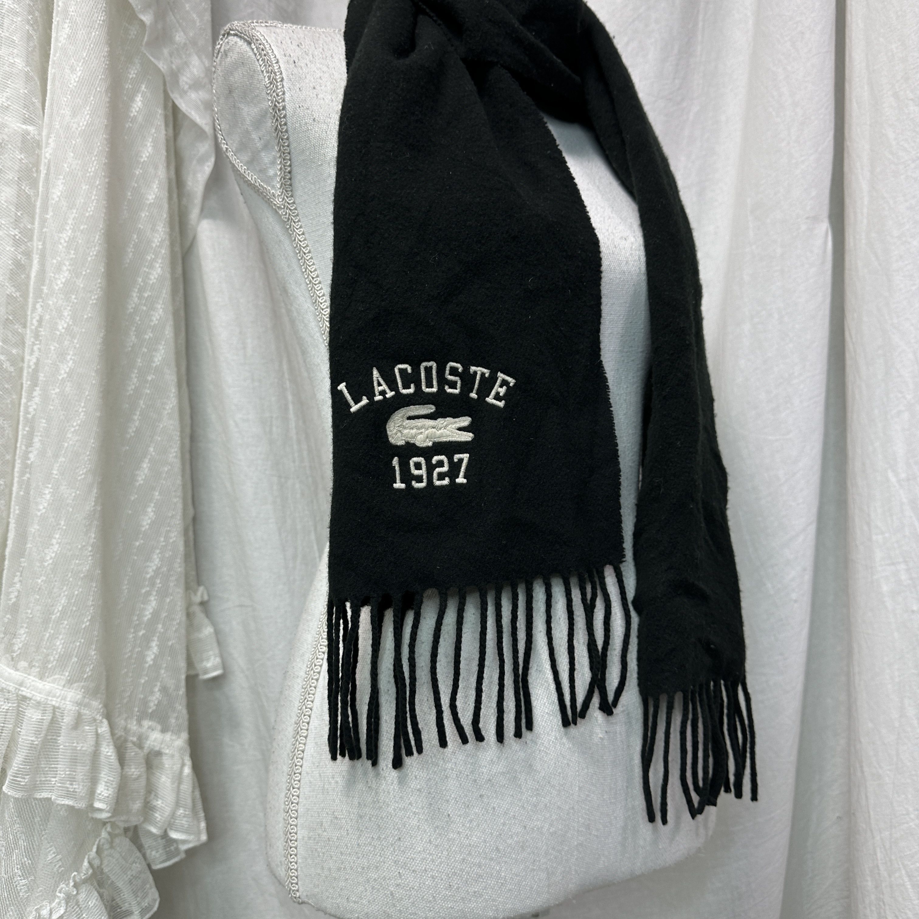 Lacoste Vintage Woolen Sporty Outdoor Lacoste Scarf Y2K Size ONE SIZE - 5 Thumbnail