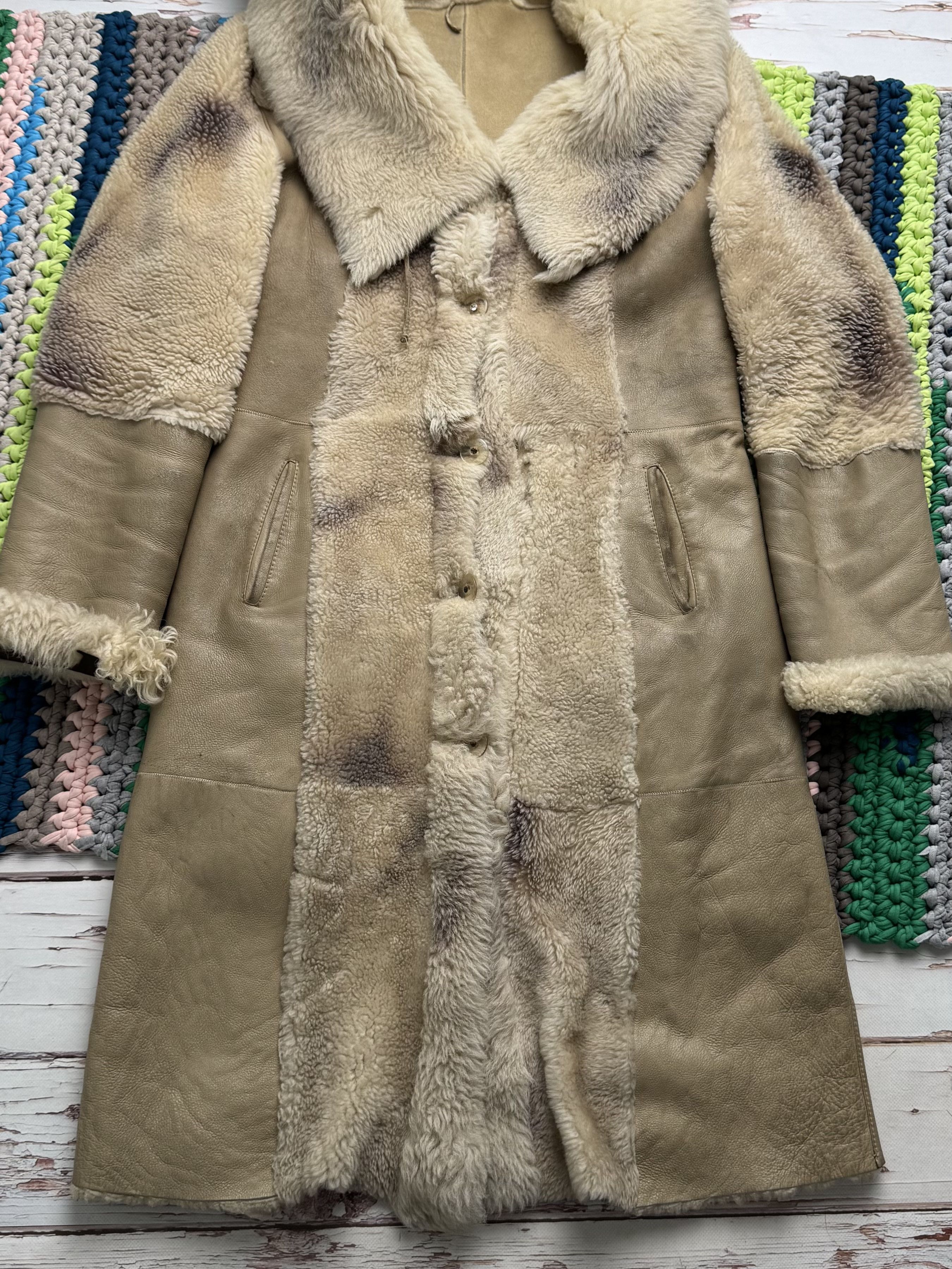 Vintage Vintage Real Sheepskin Hooded Coat (ET1)(D15) Size XL / US 12-14 / IT 48-50 - 8 Thumbnail