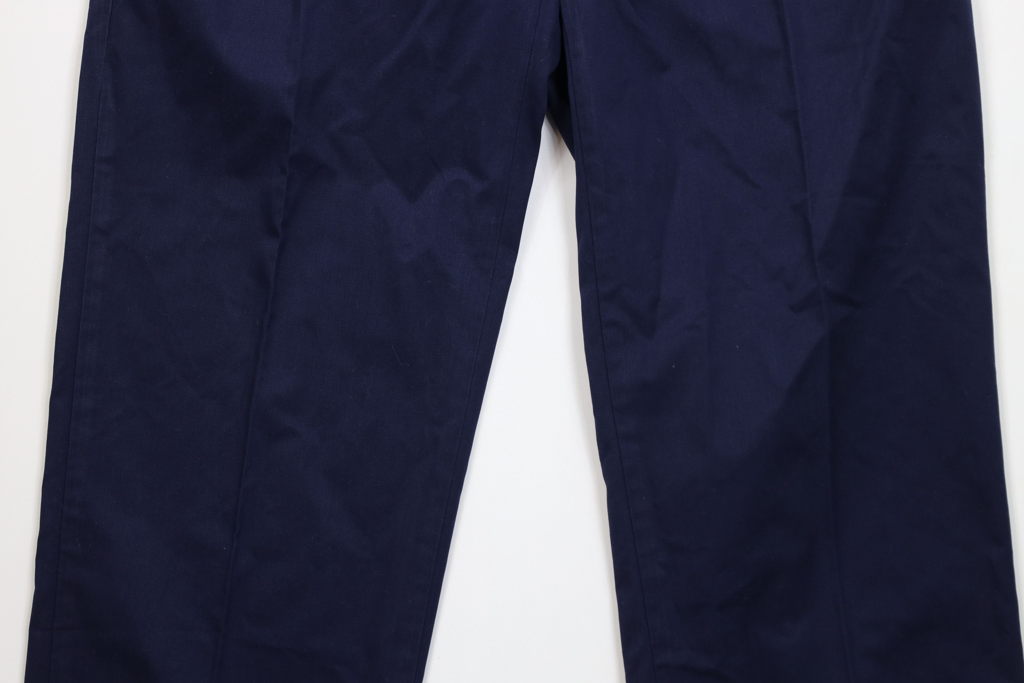 Ralph Lauren Vintage 90s Ralph Lauren Wide Leg Chino Pants Navy Blue Size US 32 / EU 48 - 3 Thumbnail