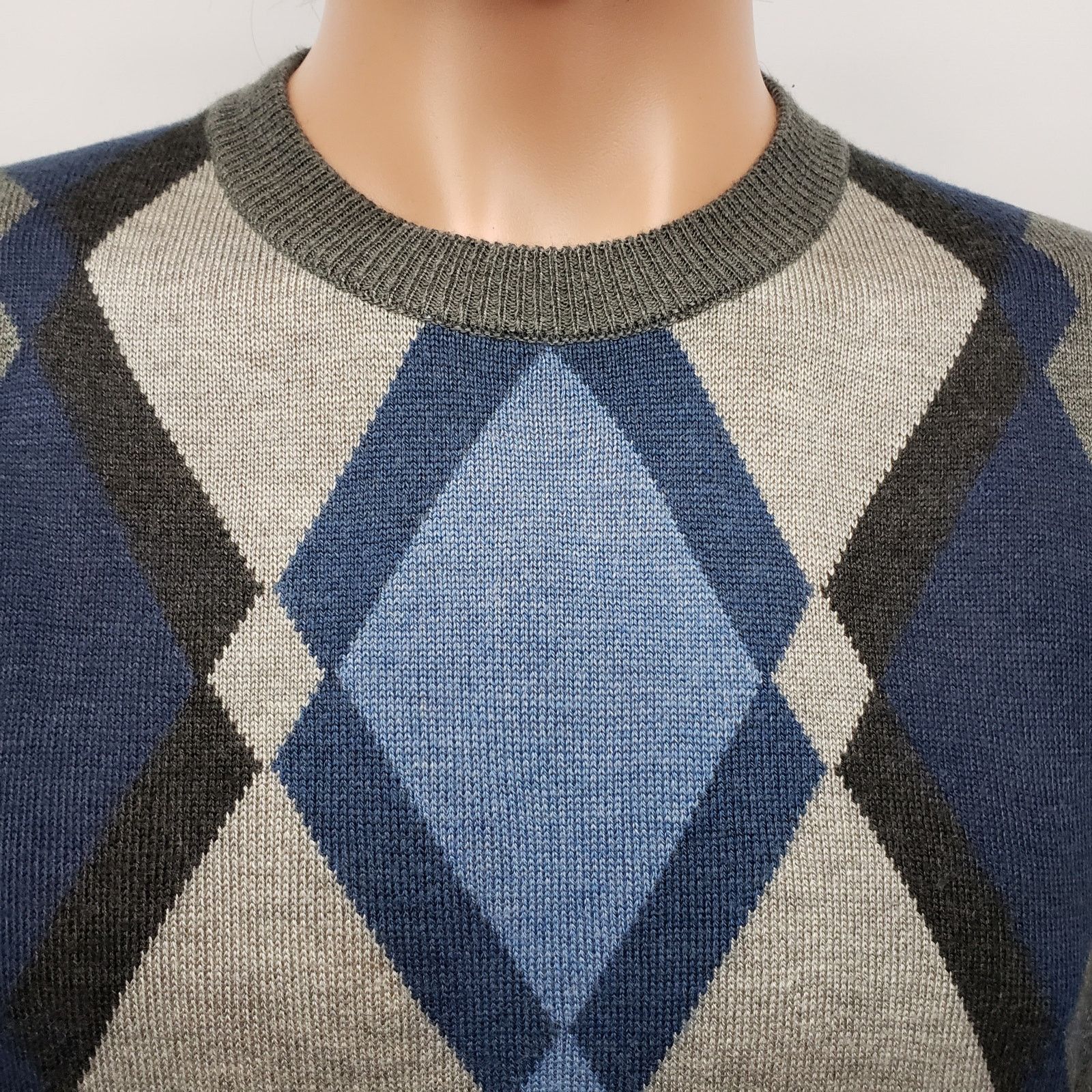 Tricots St. Raphael × Vintage TRICOTS ST RAPHAEL Argyle Diamond Sweater M Lightweight Knit Size US M / EU 48-50 / 2 - 5 Thumbnail
