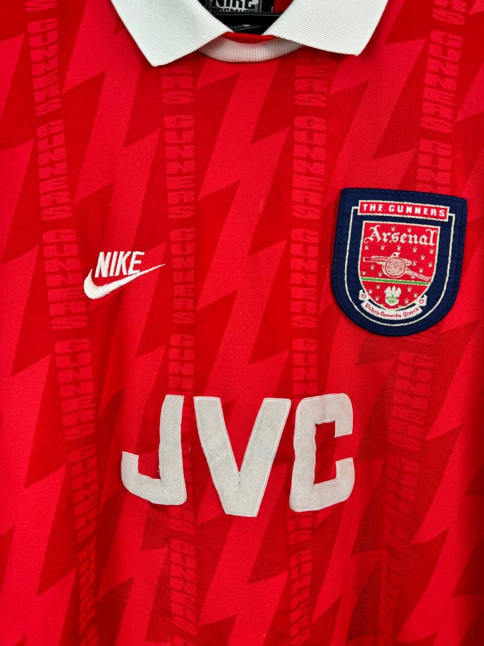 Nike × Vintage Vintage Arsenal Shirt XL Red Home Kit 1994 1995 Nike Je Size US L / EU 52-54 / 3 - 2 Thumbnail