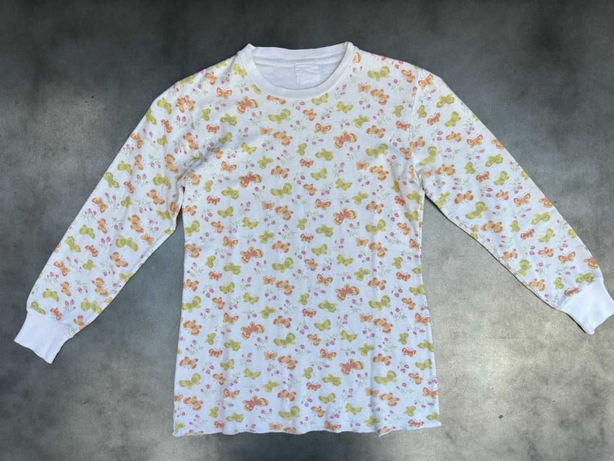 JCPenney × Sears × Vintage 1970s Butterfly Print Thermal Vintage Duofold Undershirt USA Size XS / US 0-2 / IT 36-38 - 9 Thumbnail