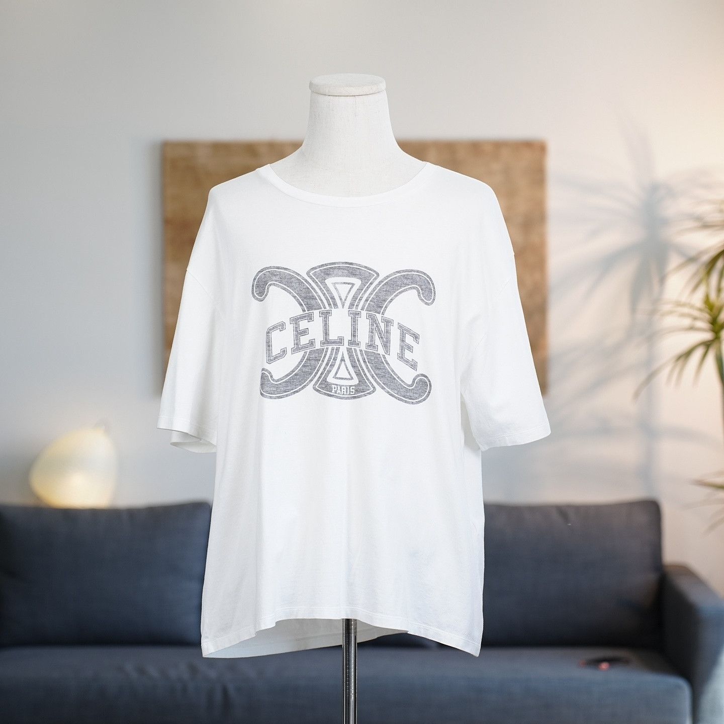 Celine Celine Logo Print T-Shirt White Size L Size L / US 10 / IT 46 - 1 Thumbnail