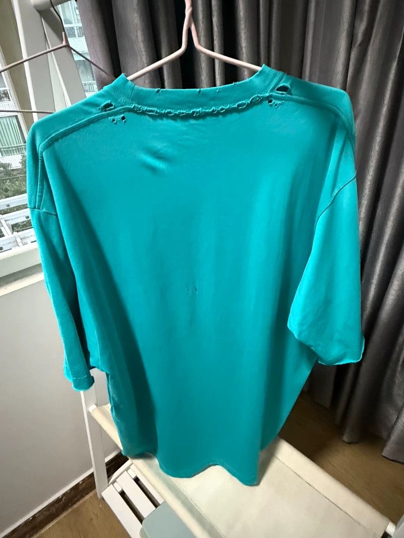 Balenciaga Balenciaga Lake Blue Short Sleeve Tee Size US XXS / EU 40 - 5 Thumbnail