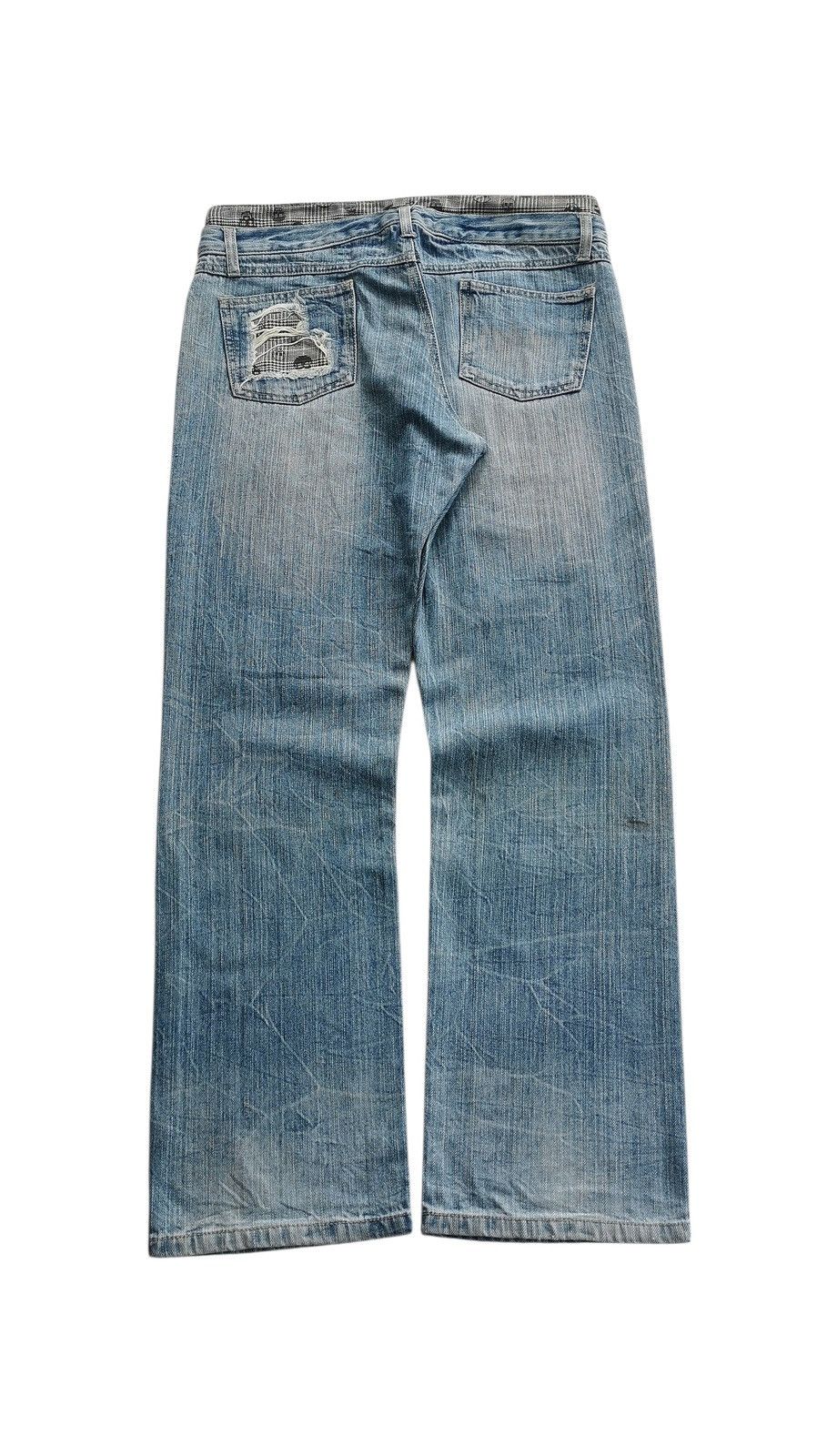 Kapital Vintage Avantgarde Distressed Patchwork Jeans Y2K 32x30 Size US 32 / EU 48 - 4 Thumbnail