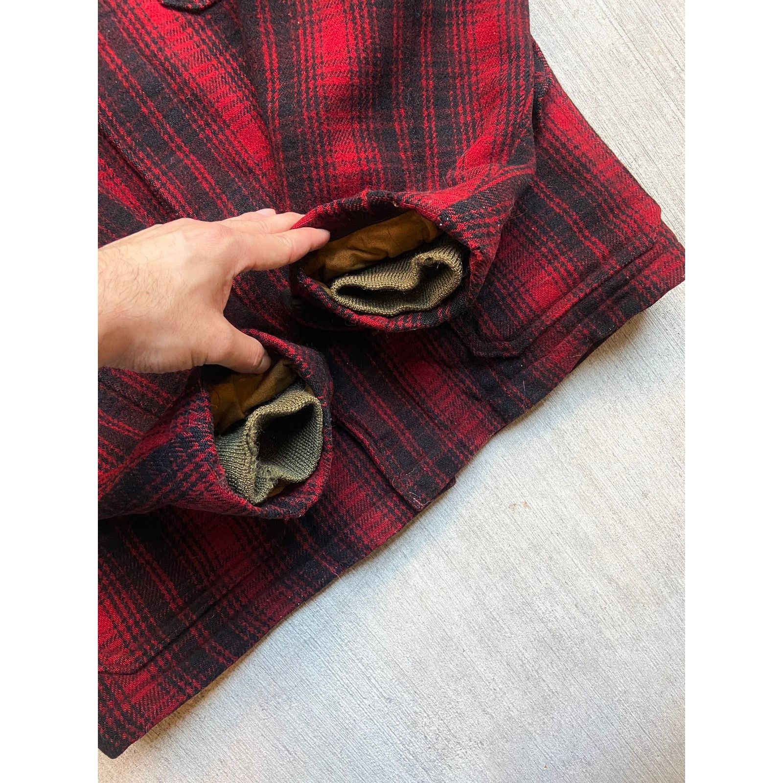 Vintage × Woolrich Woolen Mills Vintage 50s Woolrich Mackinaw Buffalo Plaid Wool Jacket Coat Size US M / EU 48-50 / 2 - 4 Thumbnail