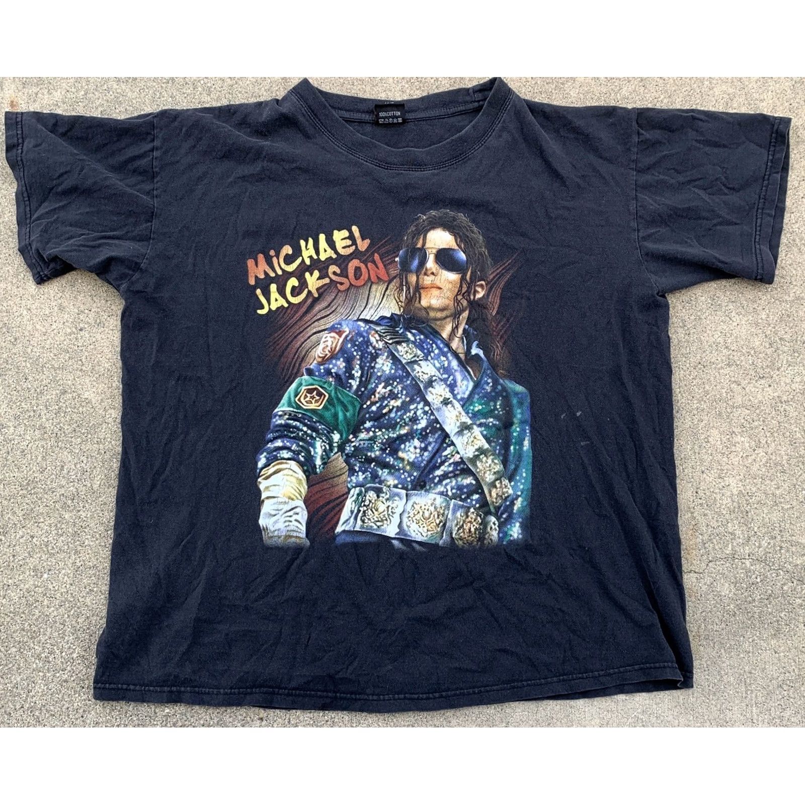 Vintage VINTAGE Michael Jackson T Shirt 2XL Black Cotton Graphic Print See Pics Mens 90s King Of Pop Concert Retro JS Roman Ticiam XXL Size US XXL / EU 58 / 5 - 4 Thumbnail