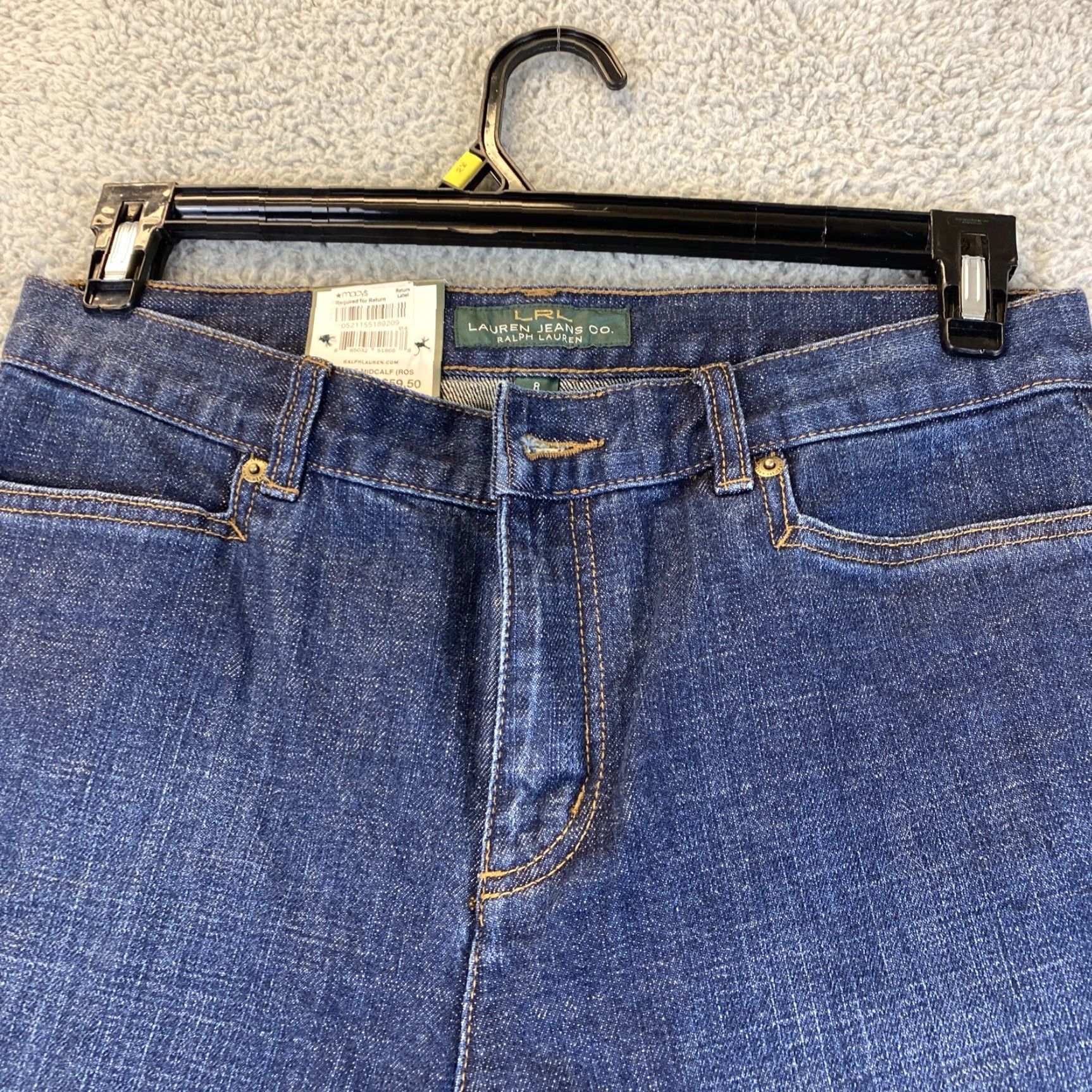 Ralph Lauren Lauren Ralph Lauren Dark Wash Denim Jeans Women Size 8 Mid Calf Cropped 32in Waist Blue Classic Size 30" / US 8 / IT 44 - 2 Thumbnail