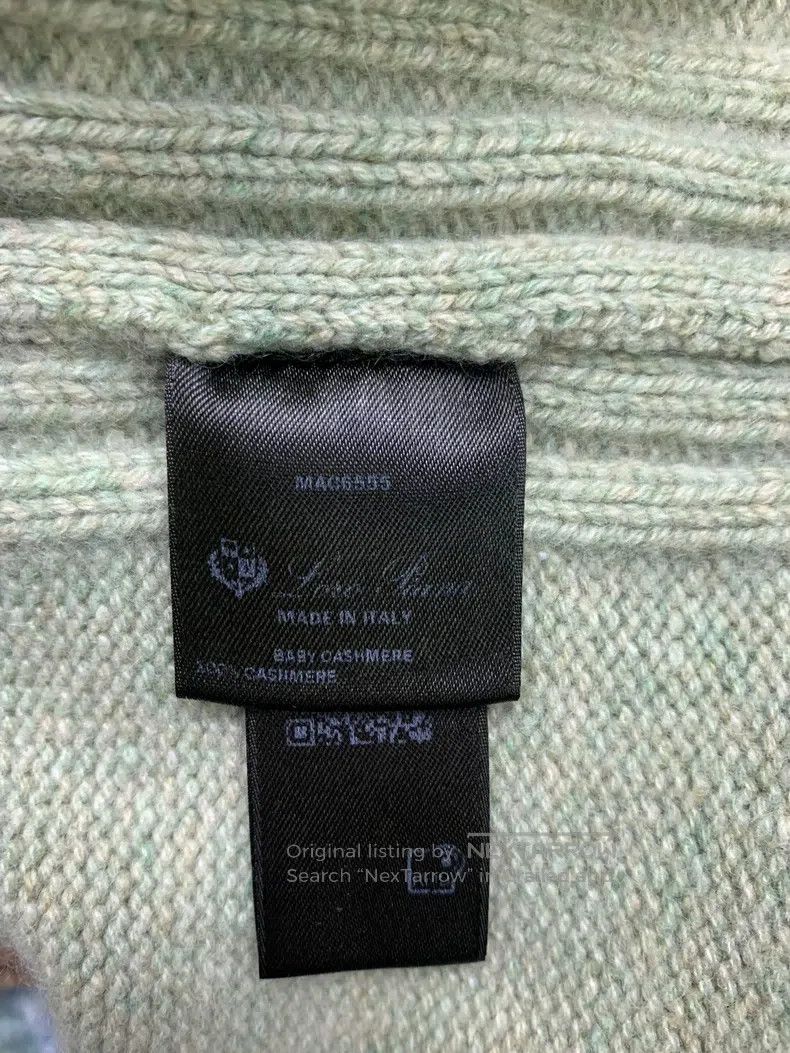 Loro Piana Loro Piana Baby cashmere saddle shoulder light green cashm Size S / US 4 / IT 40 - 5 Thumbnail