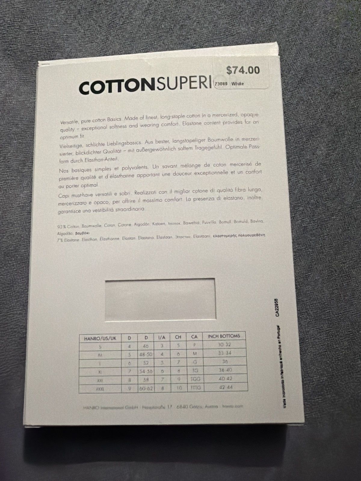 Hanro Hanro Cotton superior undershirt Size 38 - 2 Thumbnail