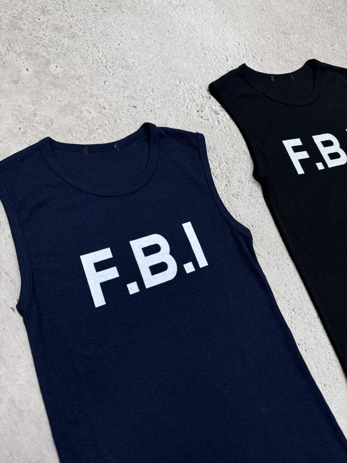 Japanese Brand × Vintage 2000's Vintage FBI TANK TOP X2 Inspector Y2k Size US L / EU 52-54 / 3 - 3 Thumbnail