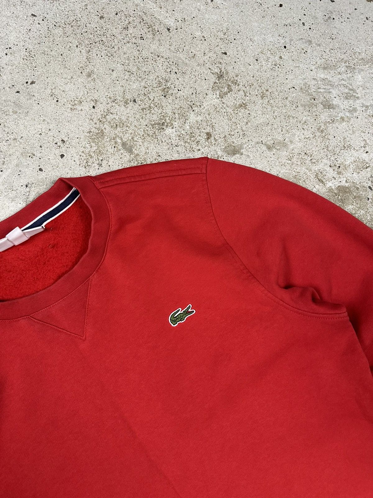 Lacoste × Vintage Vintage Y2K Lacoste Red Crewneck Jumper Small Logo Size US S / EU 44-46 / 1 - 5 Thumbnail