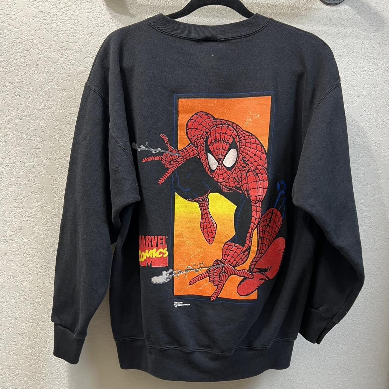 Marvel Comics × Vintage Vintage 90s Black Marvel Comic Spiderman crewneck sweatshirt Size US L / EU 52-54 / 3 - 6 Thumbnail