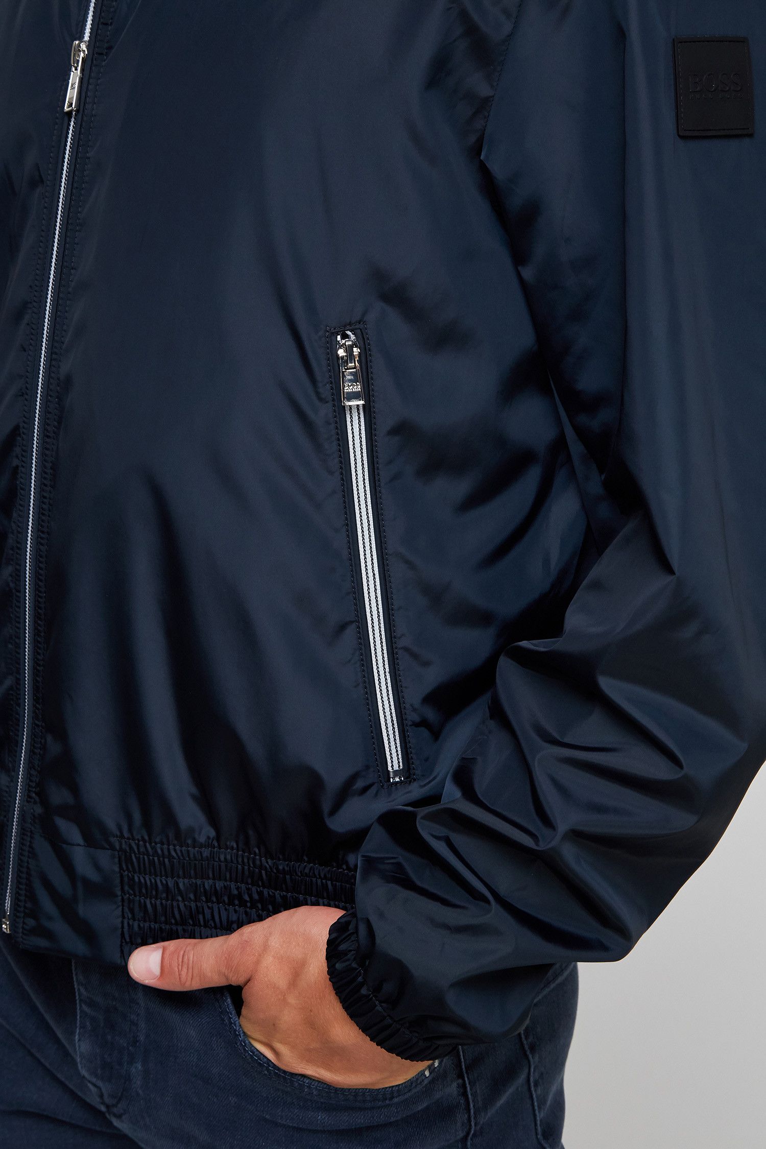 Hugo Boss BOSS Costa3 Zip-Through Blouson Mens Jacket in Navy 52/XL Size US XL / EU 56 / 4 - 10 Thumbnail