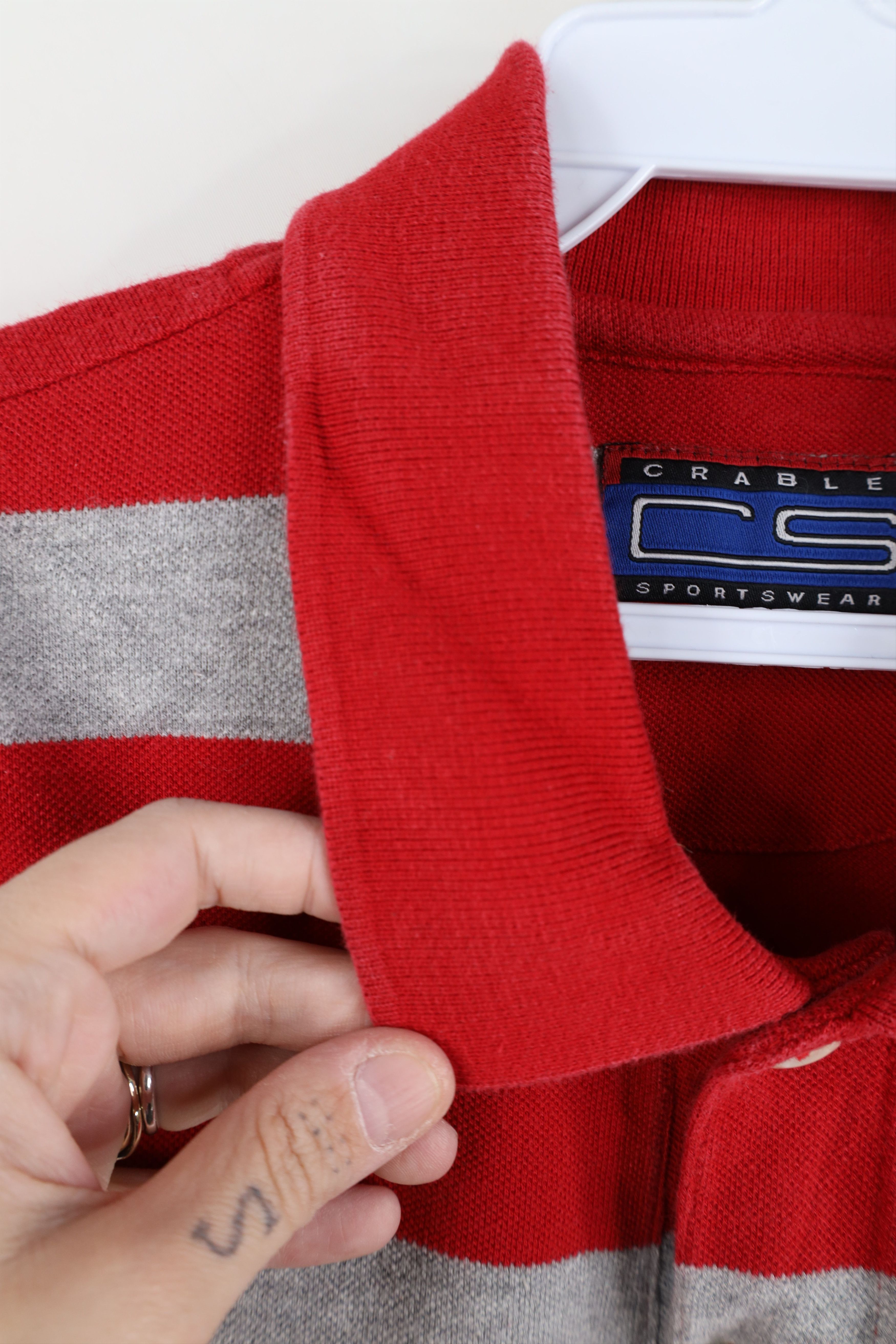 Vintage Vintage 90s Ohio State University Striped Rugby Polo Shirt Size US XL / EU 56 / 4 - 5 Thumbnail