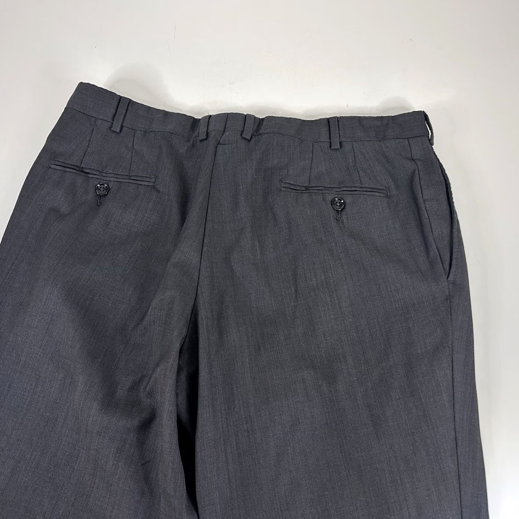 Ted Baker Ted Baker London Dress Pants Men's Gray 36 x 29 100% Wool Flat Front Italian Fabrics Size US 36 / EU 52 - 4 Thumbnail