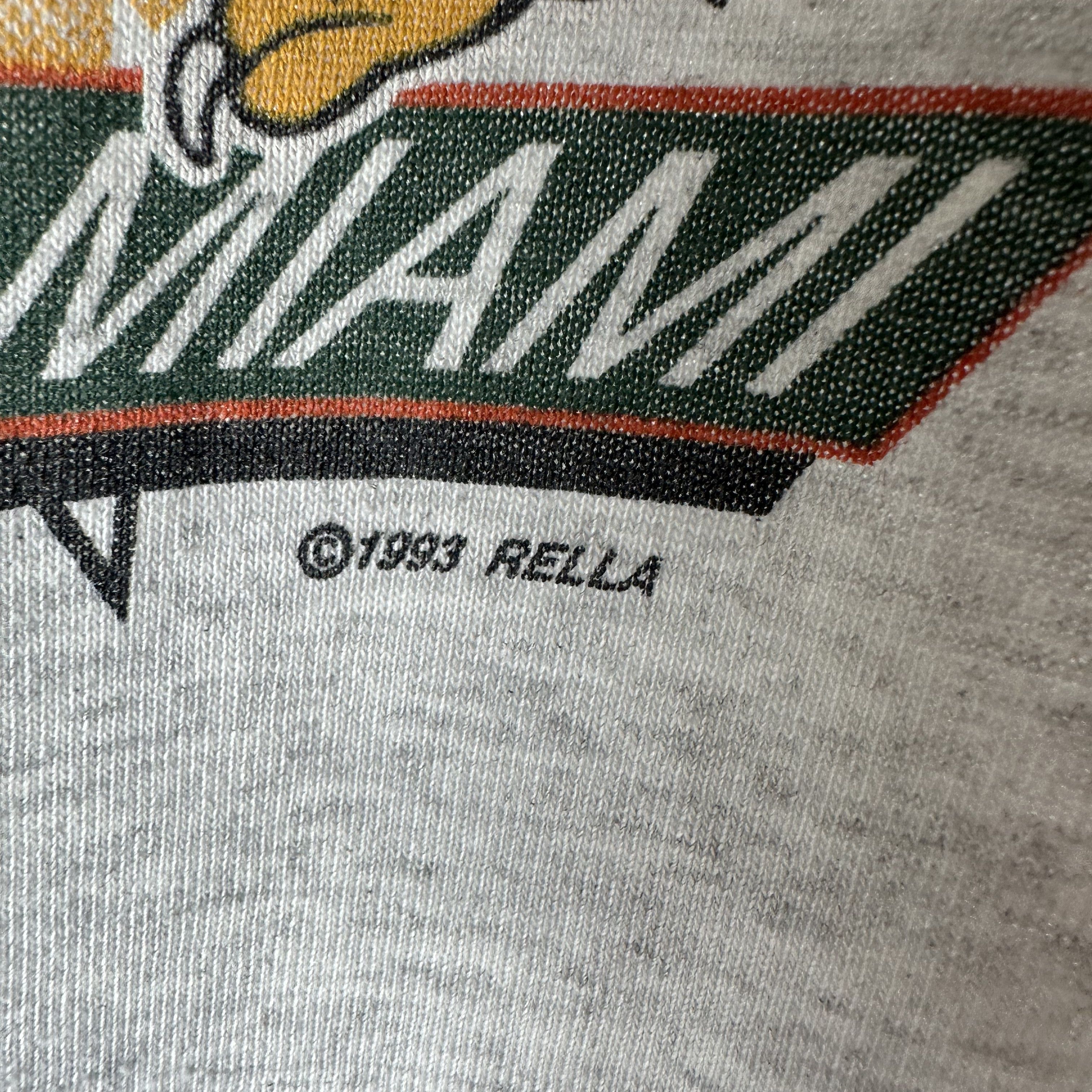 Vintage Vintage 1993 Miami Hurricanes NCAA Wraparound AOP T-Shirt Size US XL / EU 56 / 4 - 6 Thumbnail