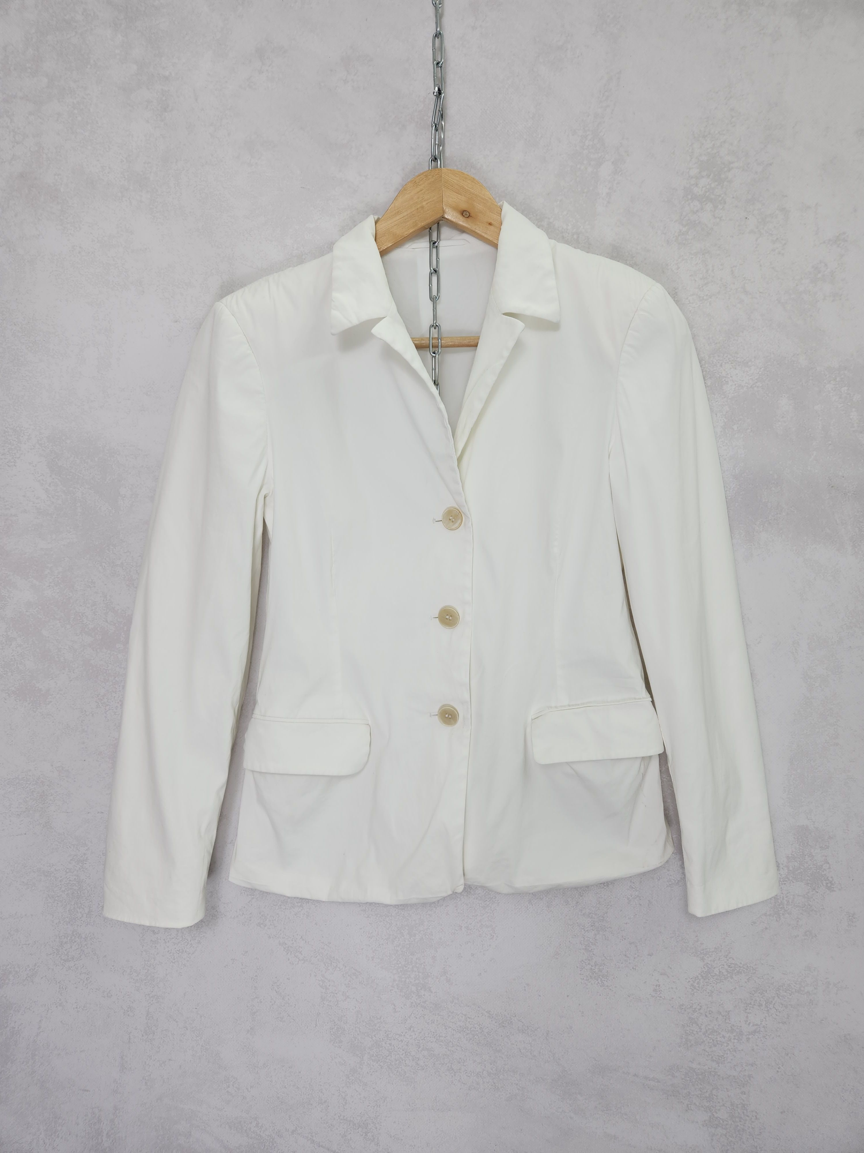 Jil Sander Jil sander white button ups cotton nylon blazer size 34 Size XS / US 0-2 / IT 36-38 - 1 Thumbnail