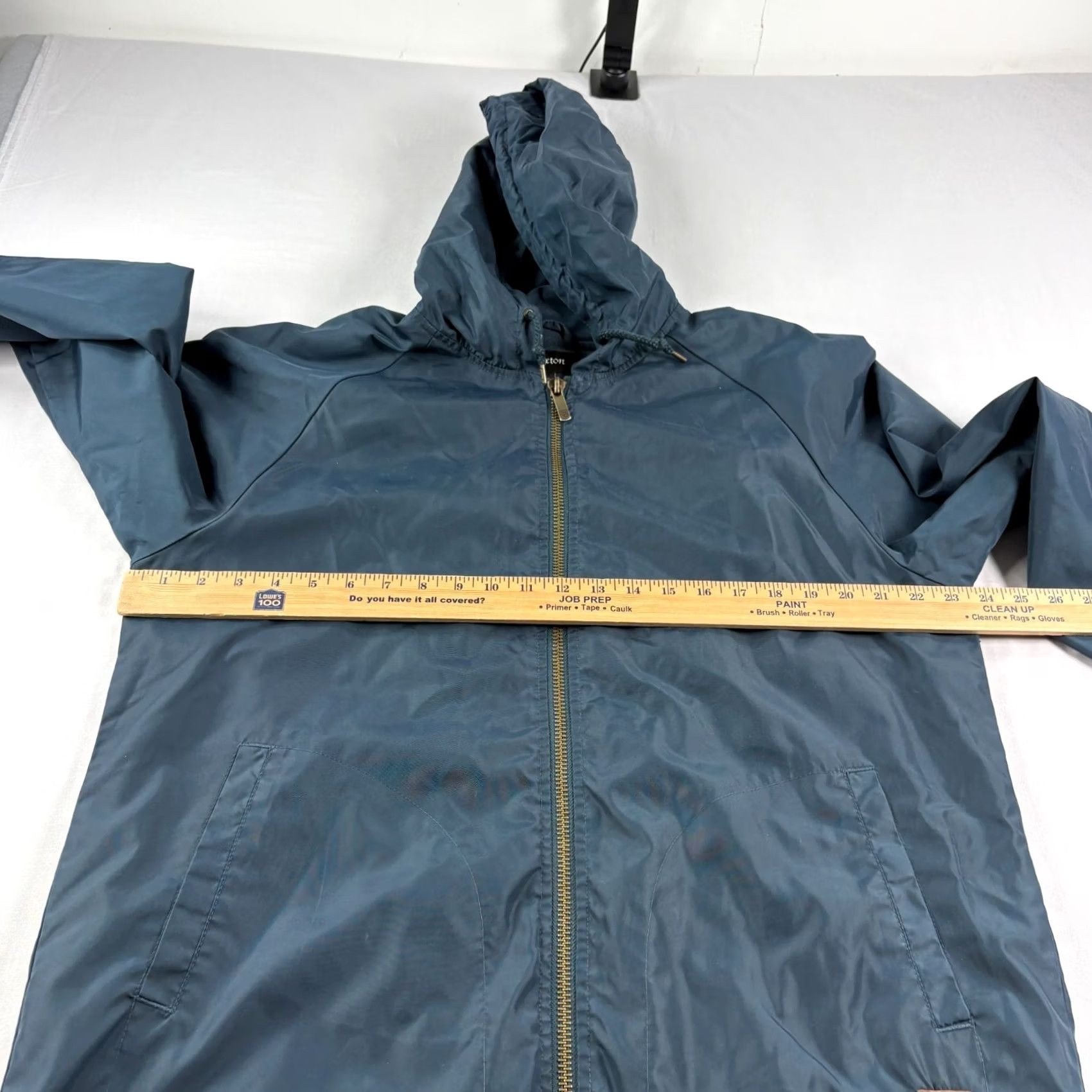 Brixton Brixton Jacket Mens Large Blue Full Zip Hooded Windbreaker Bomber Windbreaker Jacket Size US L / EU 52-54 / 3 - 6 Thumbnail