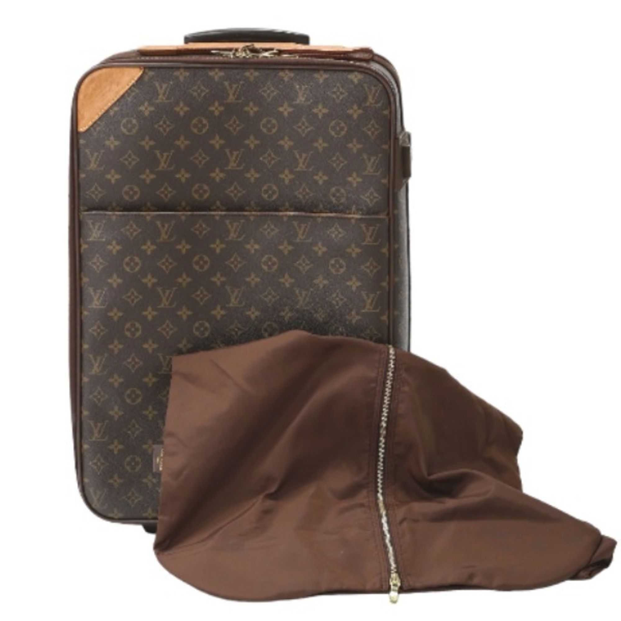 image of Louis Vuitton Travel Bag With Wheels Monogram Pegas 55 M23294 Louis Vuitton Brown Carry Lv, Women's