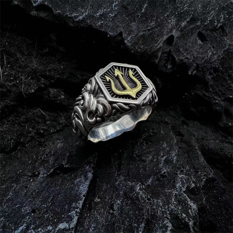 Japanese Brand × Vintage Trident neptune ring Size ONE SIZE - 4 Thumbnail