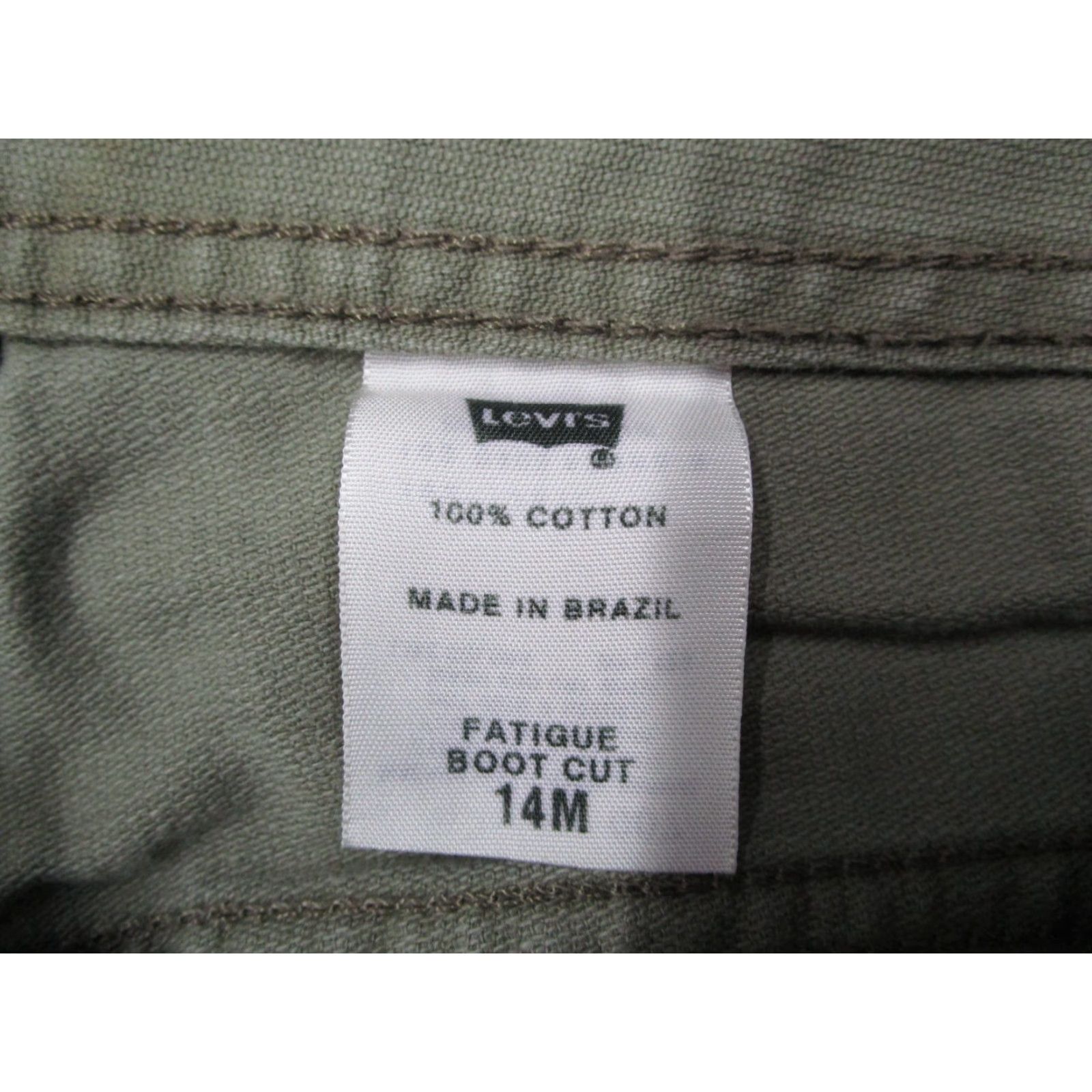 Levi's Levis Women's Pants 14 Medium Green Canvas Bootcut Mid Rise Casual Workwear 36x31 Size 36" / US 14 / IT 50 - 4 Thumbnail