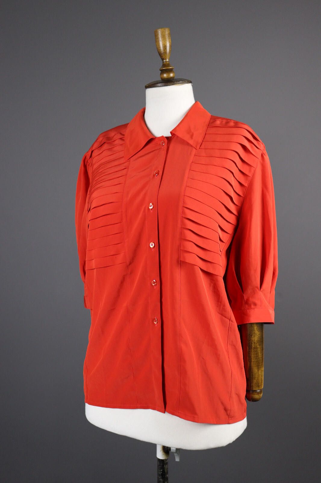 Escada Escada Vintage Red Designer Party Shirt Size L Size L / US 10 / IT 46 - 1 Thumbnail