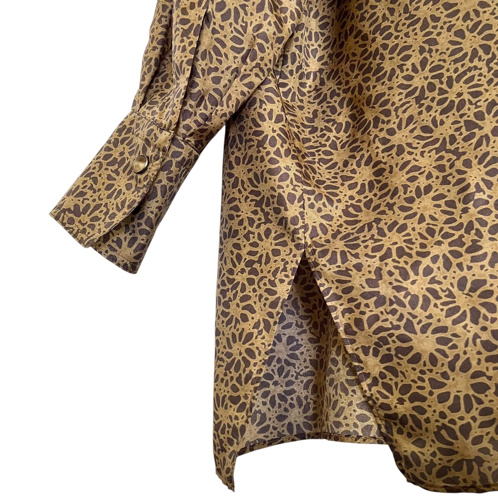 Brunello Cucinelli NWT Brunello Cucinelli Silk Pongee Floral Print Womens Shirt Size XS / US 0-2 / IT 36-38 - 8 Thumbnail