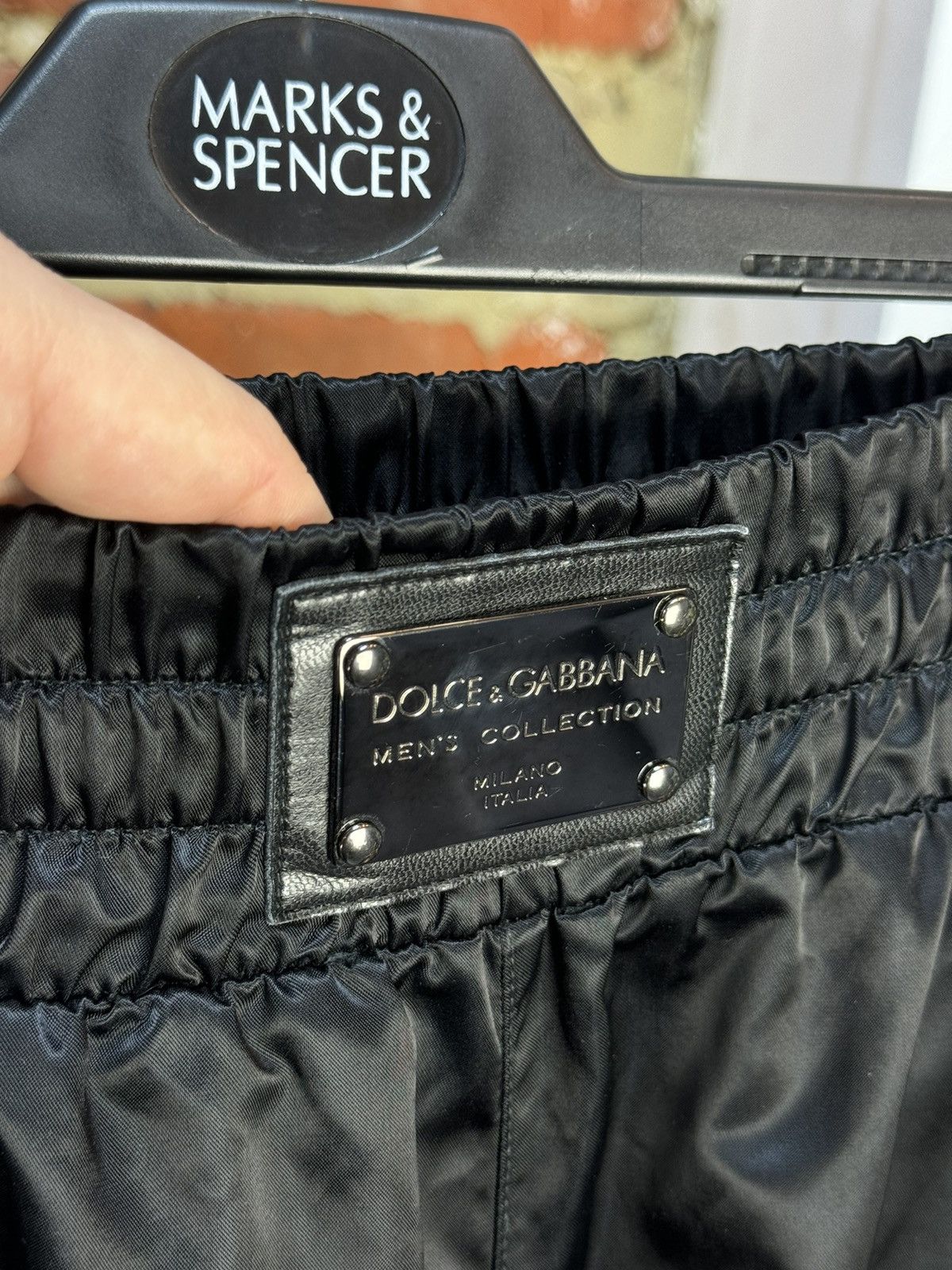 Designer × Dolce & Gabbana Dolce Gabbana Black Nylon Boxer Pants Three Strip Size US 34 / EU 50 - 9 Thumbnail